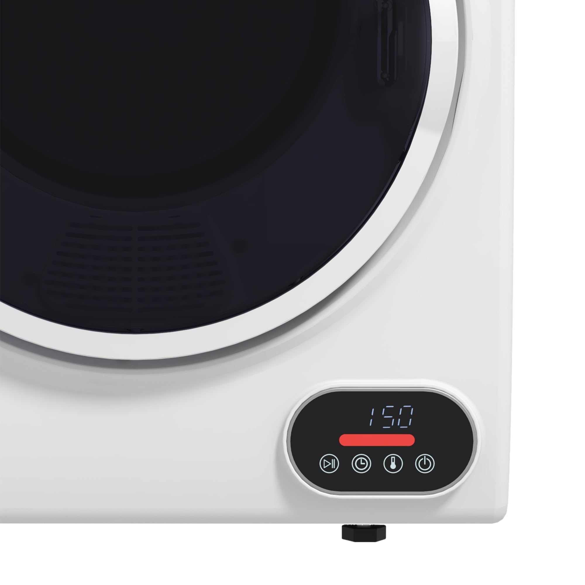 HOMCOM 1.5 cu.ft Portable Electric Clothes Dryer - Compact Stainless Steel Front Load Dryer with Intelligent Drying System, 850W 120V for Apartments, Dorms, RVs - Perfect for Small Spaces & Quick Laundry Drying - White