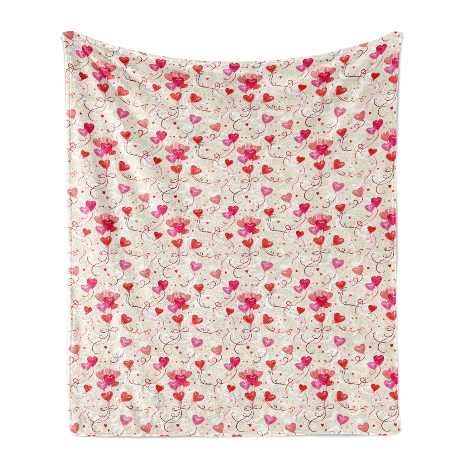 Ambesonne Valentine's Day Flannel Fleece Throw Blanket - 70