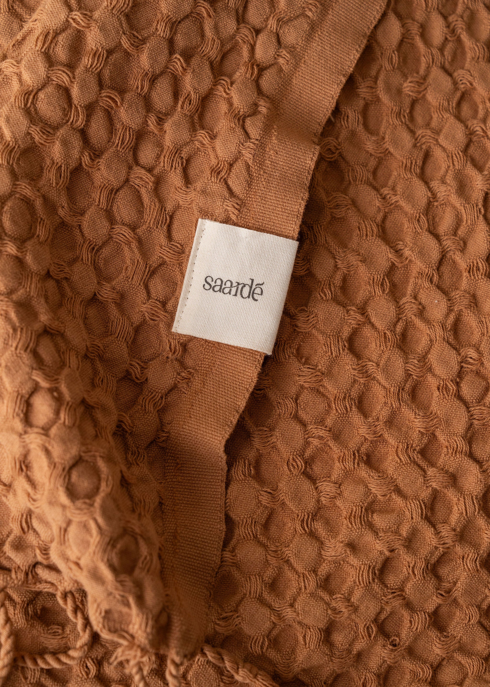 Corfu Cotton Throw Blanket - Soft & Cozy Terracotta Orange Throw for Couch, Bed, or Sofa - Perfect for Home Decor, Living Room, and Gift Giving