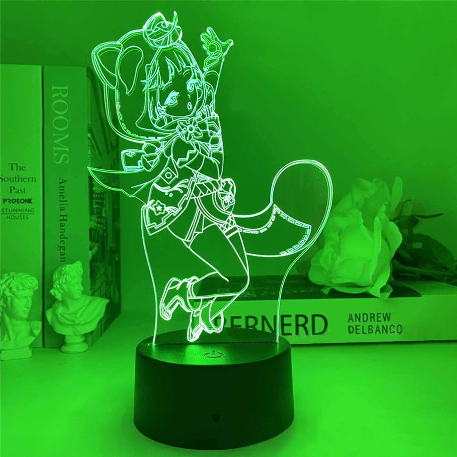 Sayu Figure Anime 3D LED Night Light - 16 Color Changing Table Lamp with Remote Control for Bedroom Decor, Gaming Room & Office | Perfect Gift for Anime Fans & Collectors (6574 Sayu)