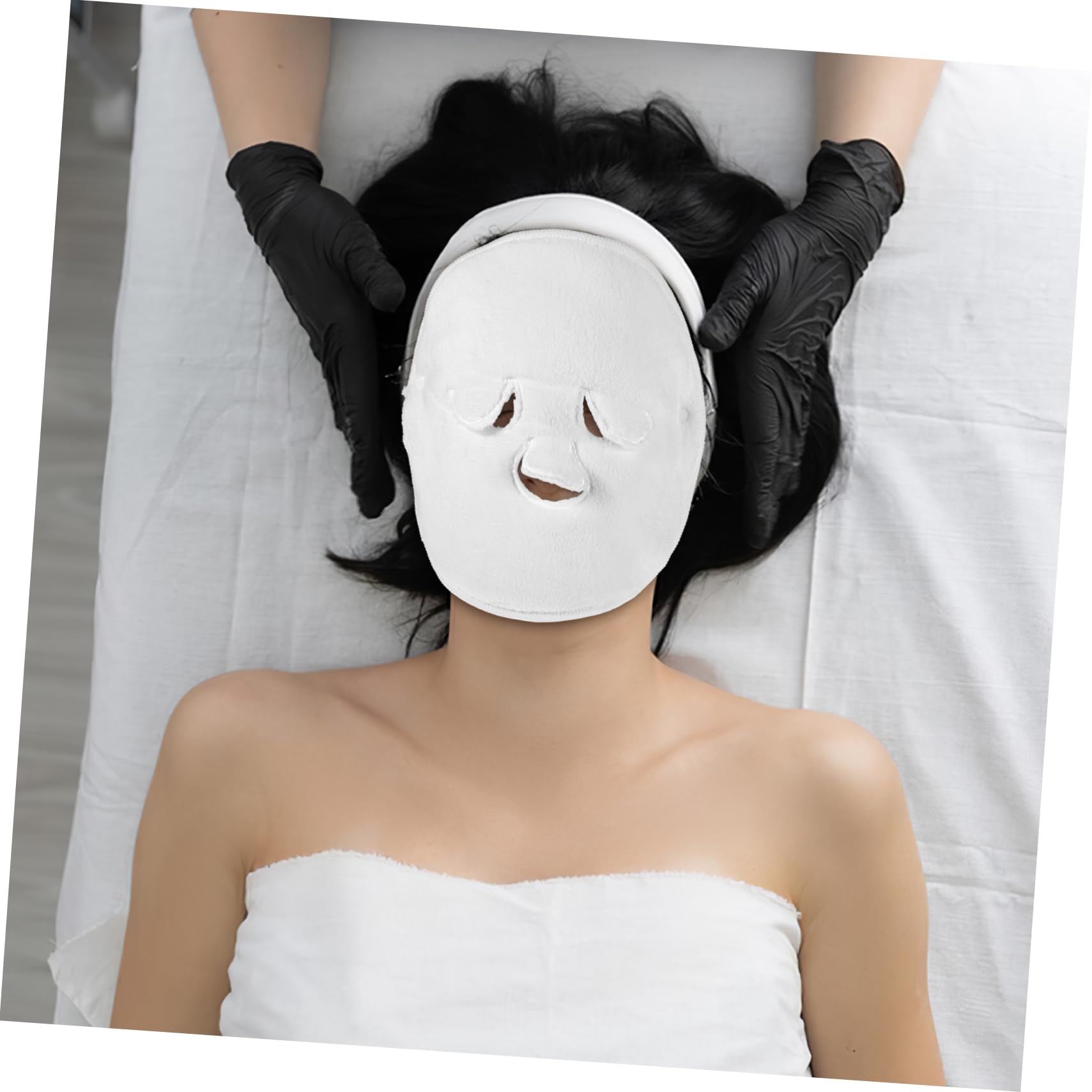 2 Pack Soft Fleece Face Mask Towels - Hot & Cold Compress for Facial Care, Skincare & Relaxation | Perfect for Spa, Beauty Treatments & Home Self-Care Routines