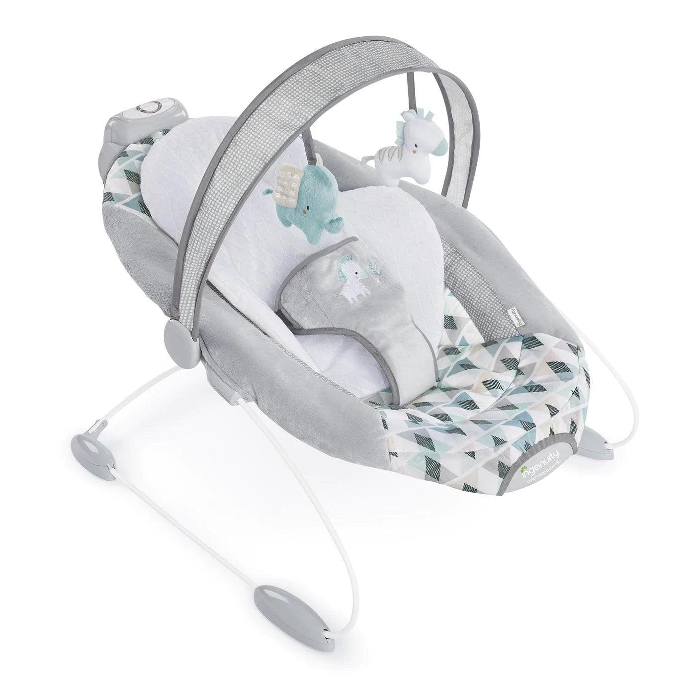 Ingenuity by Bright Starts SmartBounce Automatic Bouncer - Baby Bouncer Seat with Soothing Vibrations & Music, Adjustable Recline for Newborns to Toddlers - Perfect for Playtime, Naptime & Parenting Moments