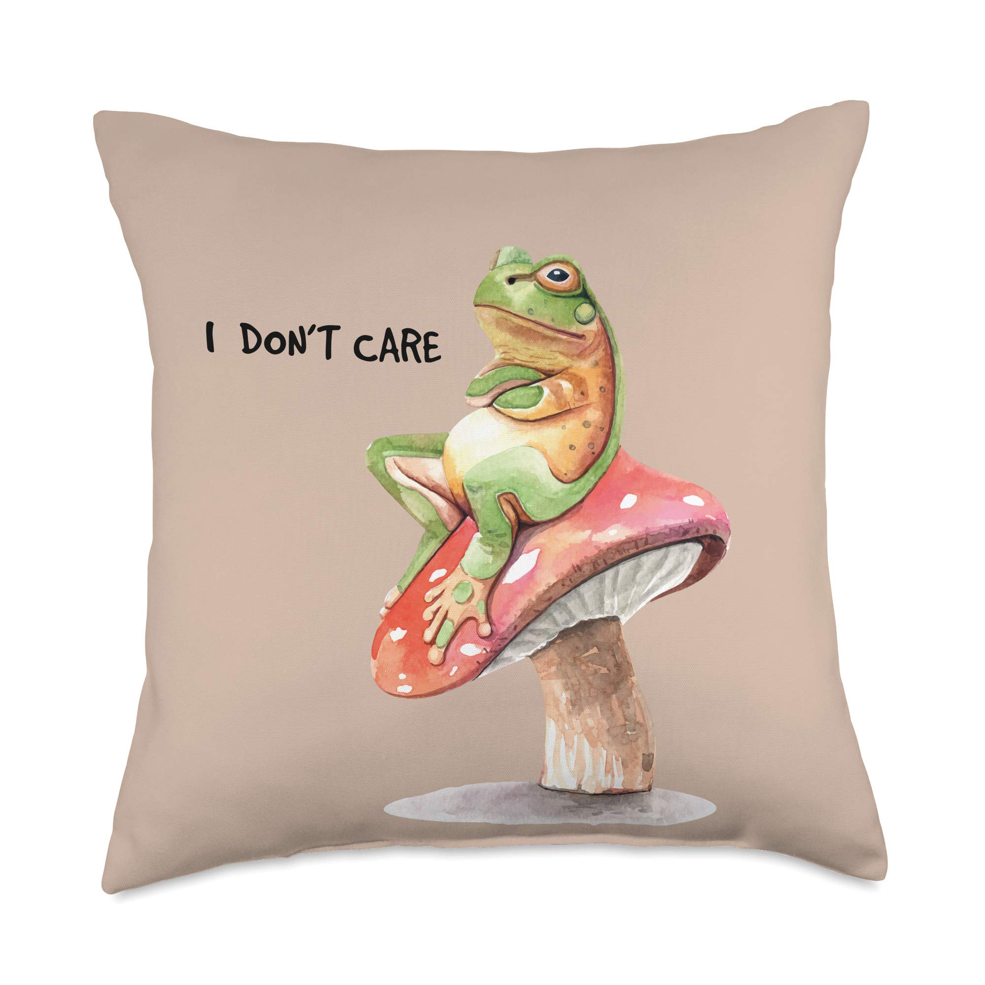 Funny Frog Cute Animal Throw Pillow - Soft Decorative Sofa Cushion for Women, Teen Girls & Mom - Perfect Gift for Home Decor, Living Room, Bedroom