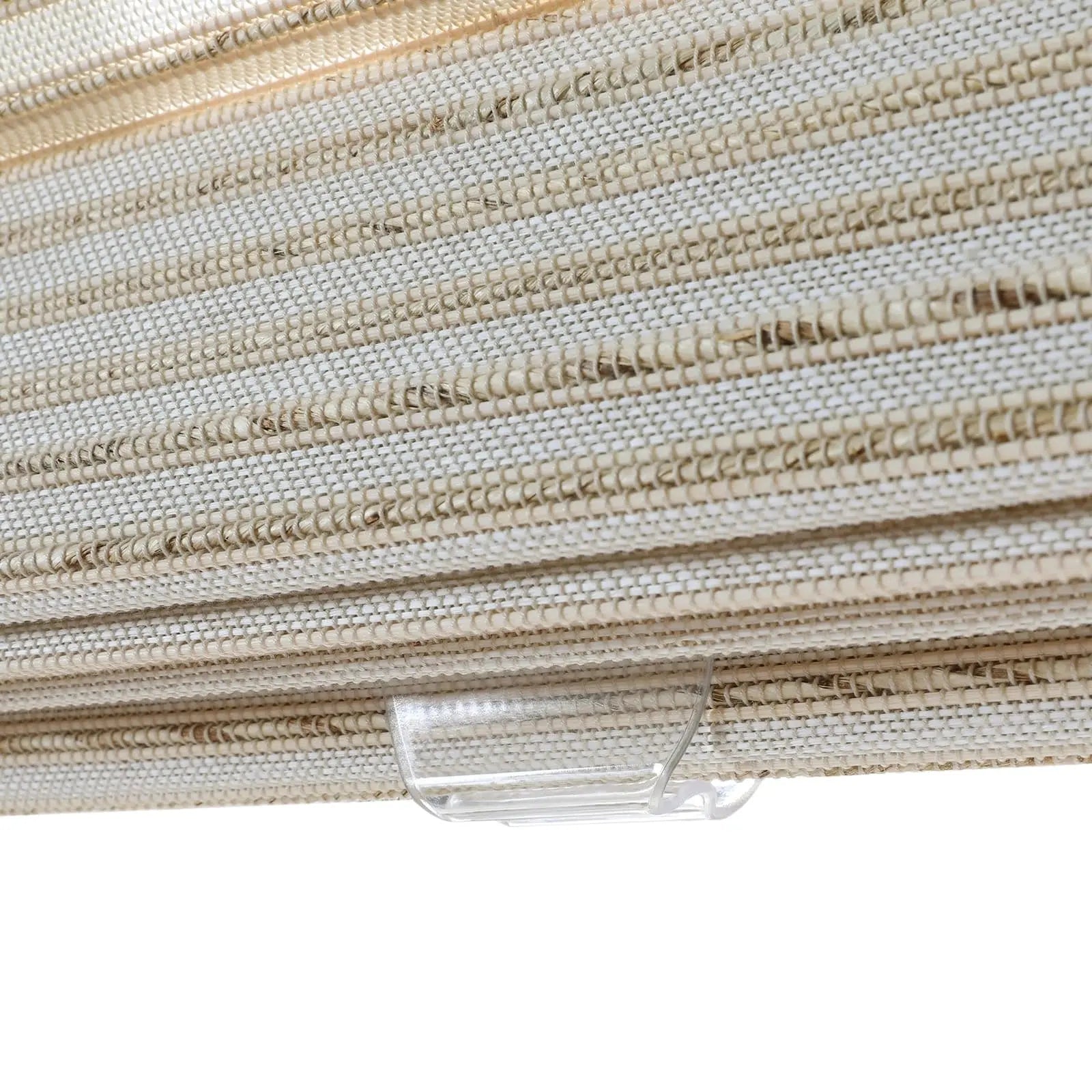 Natural Bamboo Woven Window Shade - Cream Color Eco-Friendly Roller Blind for Living Room & Bedroom Privacy & Sun Protection