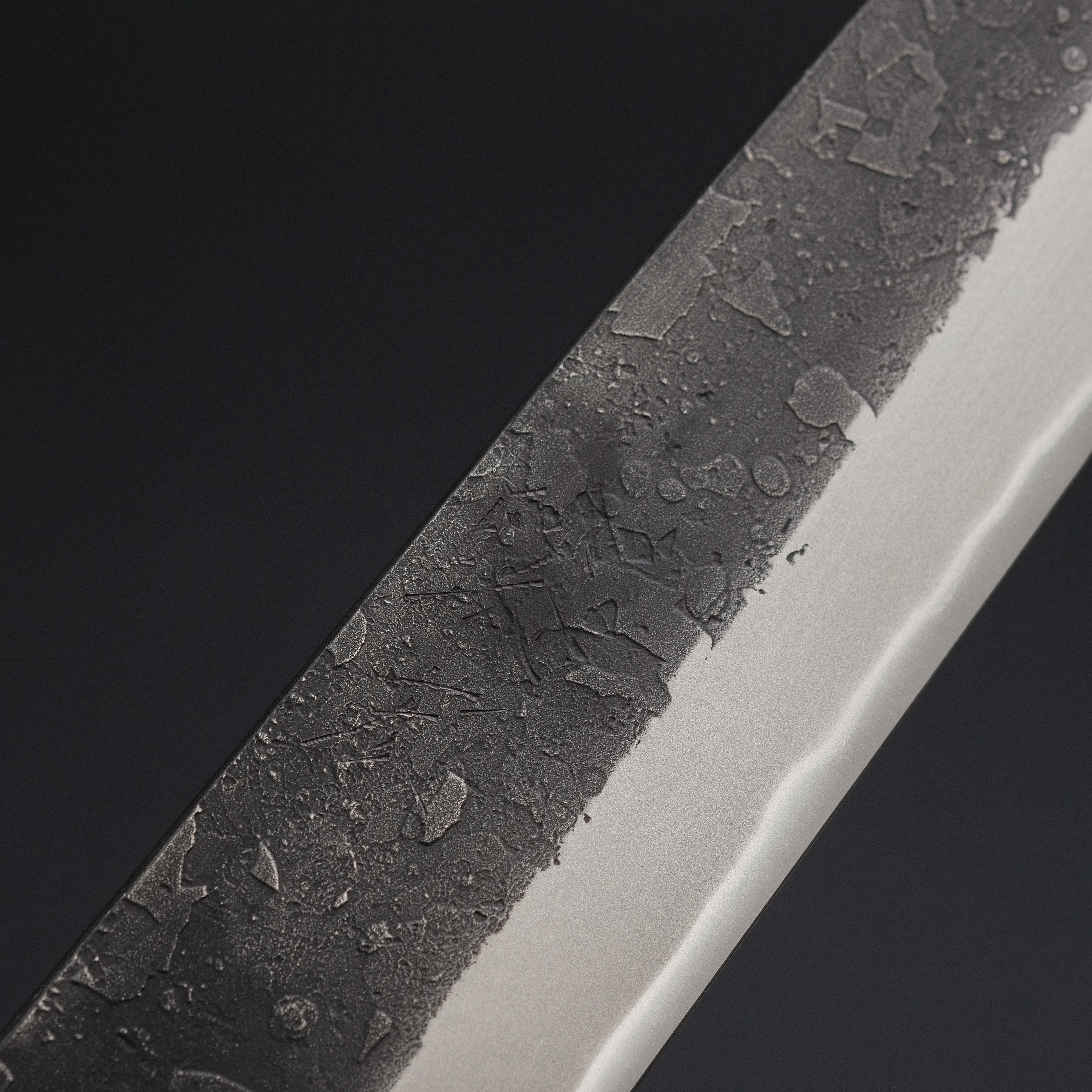 Premium Toshihiro Wakui Kurouchi Nashiji Blue #2 Petty Knife 150mm with Ebony Handle - Japanese Chef Knife for Slicing, Trimming & Precision Cutting - Perfect for Home Cooks & Professional Chefs