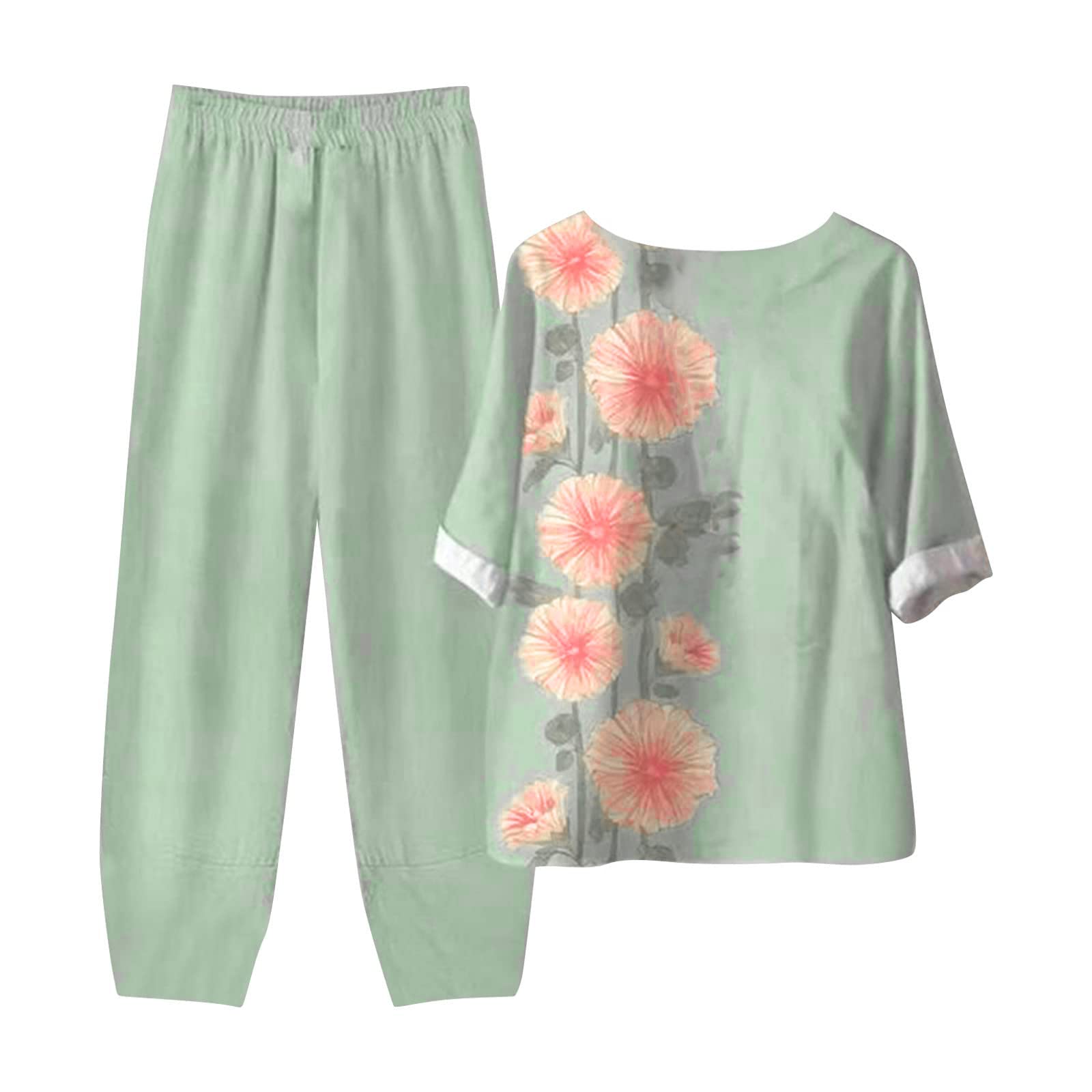 Women's 2-Piece Comfy Lounge Set - Soft Matching Sweatsuit & Shorts for Vacation, Couple Pajamas, Plus Size Outfits | Perfect for Relaxing at Home, Weekend Getaways & Cozy Date Nights