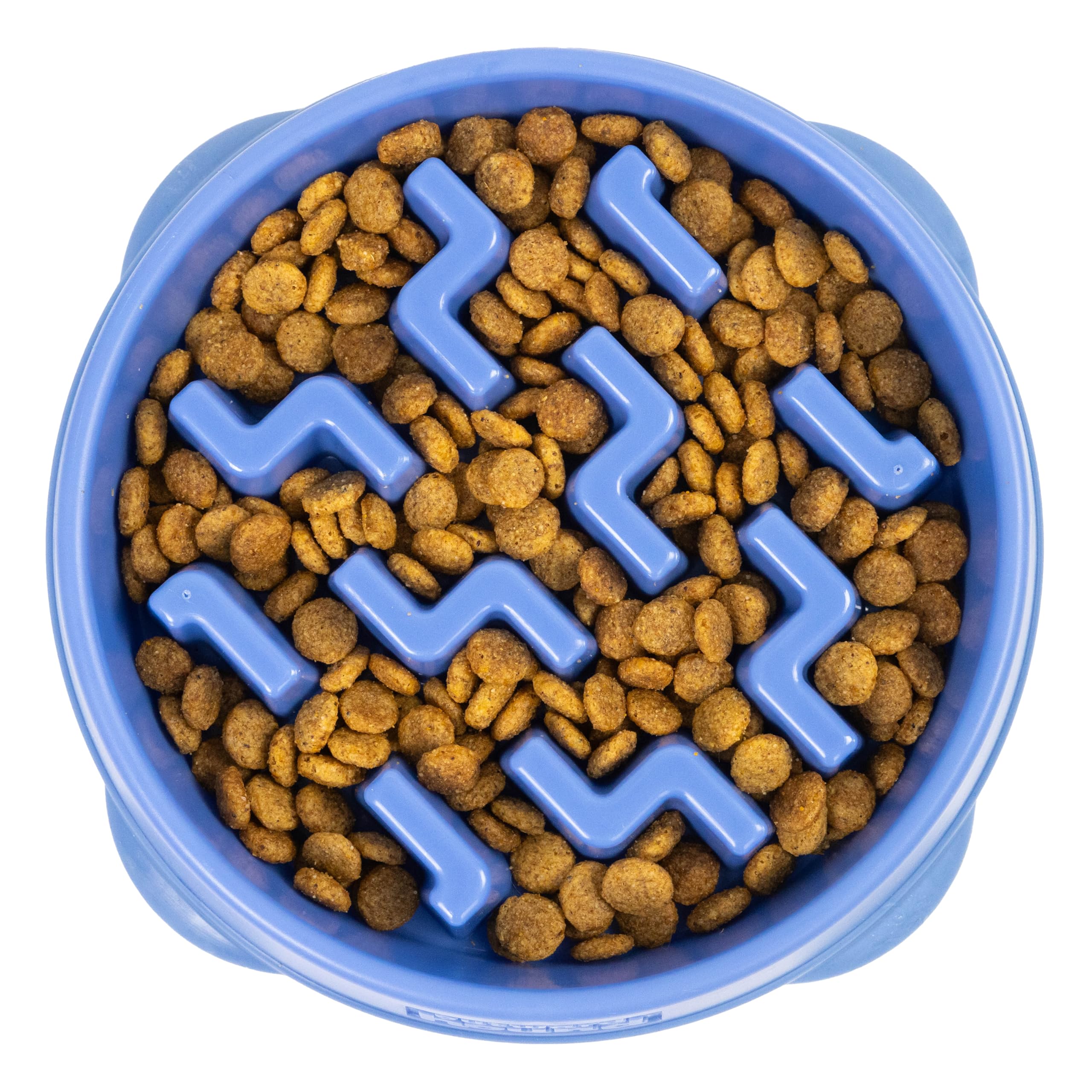 Outward Hound Fun Feeder Slo Bowl - Medium Slow Feeder Dog Bowl for Small & Medium Dogs (2 Cups, Blue) - Reduce Fast Eating & Bloat - Perfect for Mealtime Enrichment & Portion Control