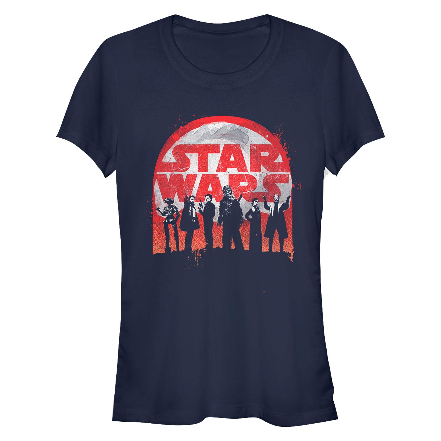 Junior's Solo: A Star Wars Story Logo Character Splatter Print T-Shirt | Star Wars Fan Merchandise | Perfect for Cosplay, Movie Nights & Gift Giving
