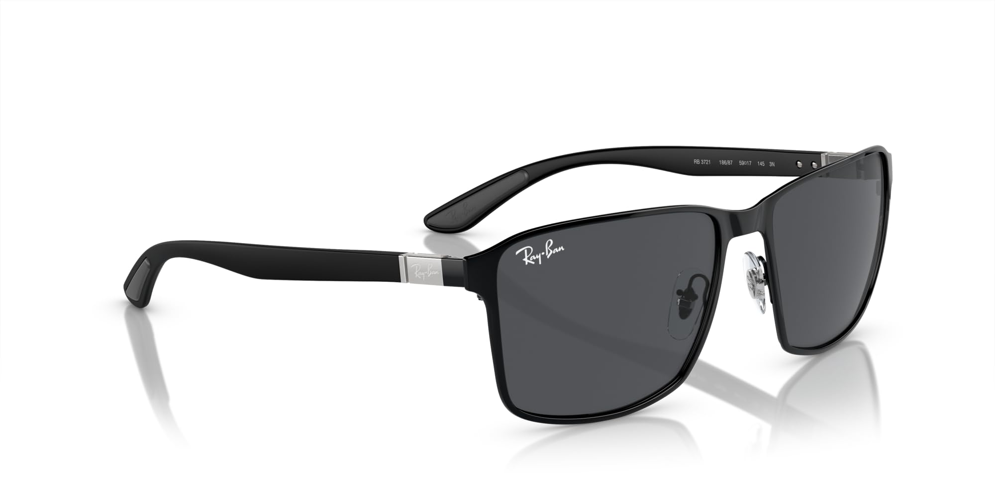 Ray-Ban RB3721 Square Sunglasses for Men & Women - Classic UV Protection Shades for Driving, Beach & Outdoor Activities