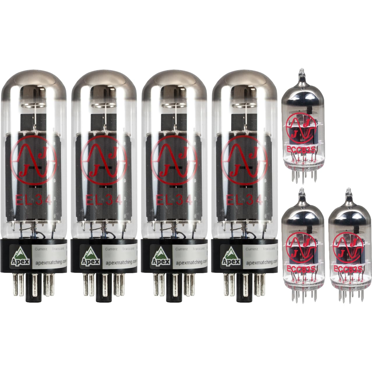 JJ Electronics Tube Set Replacement for Marshall MA100H & MA100C Guitar Amp - Premium Vacuum Tubes for Enhanced Sound Performance - Perfect for Studio Recording & Live Performances