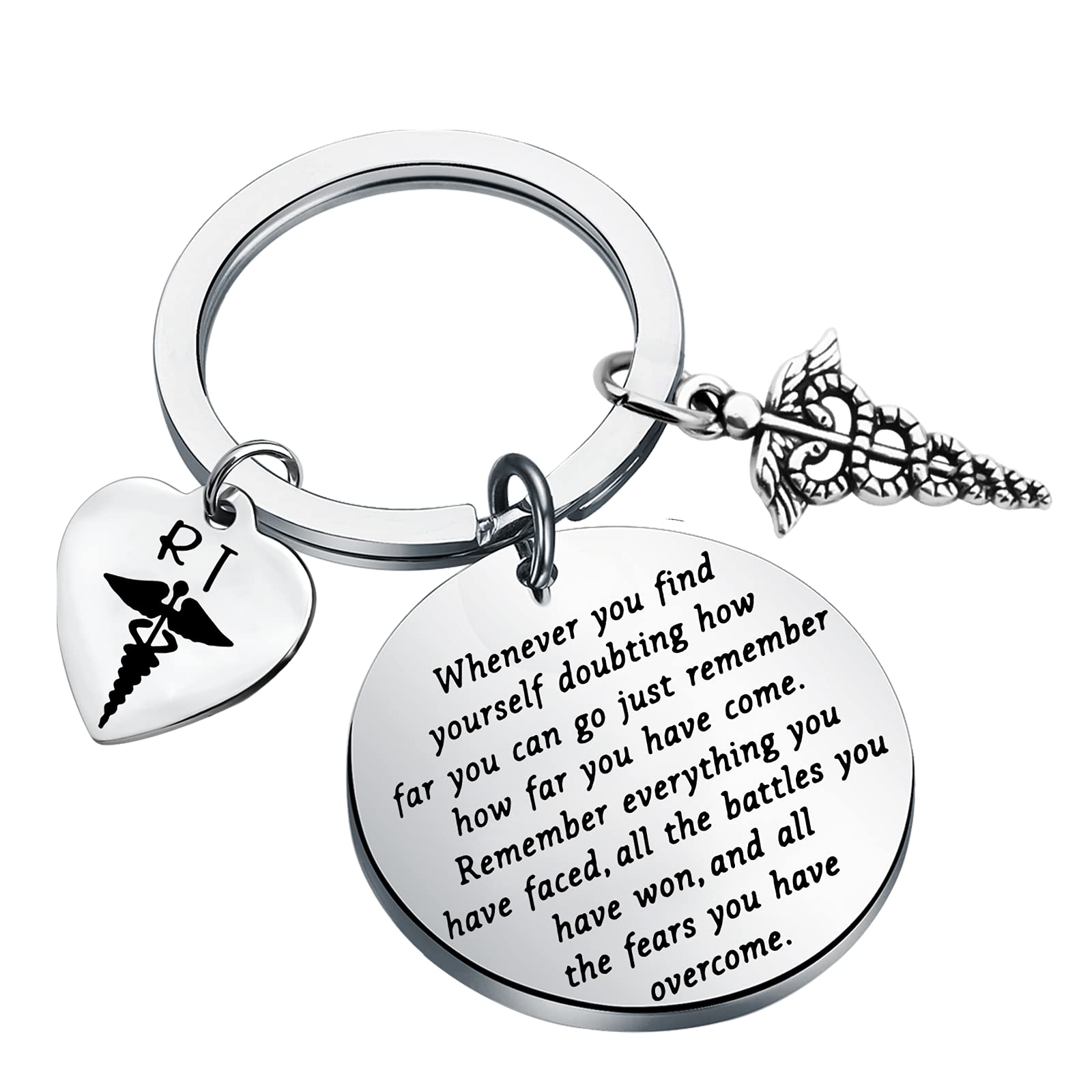 MAOFAED RT Keychain - Inspirational Gift for Respiratory Therapists, RT Students & Graduates - Perfect for Clinicals, Graduation & Daily Motivation