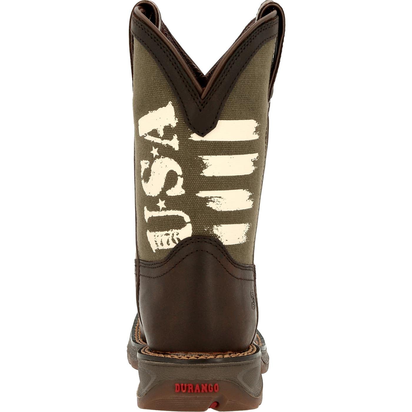 Durango Lil Little Kids' Army Western Boots - Durable Leather Cowboy Boots for Toddlers & Young Boys | Perfect for Rodeo, Ranch, Western Dress Up & Outdoor Play