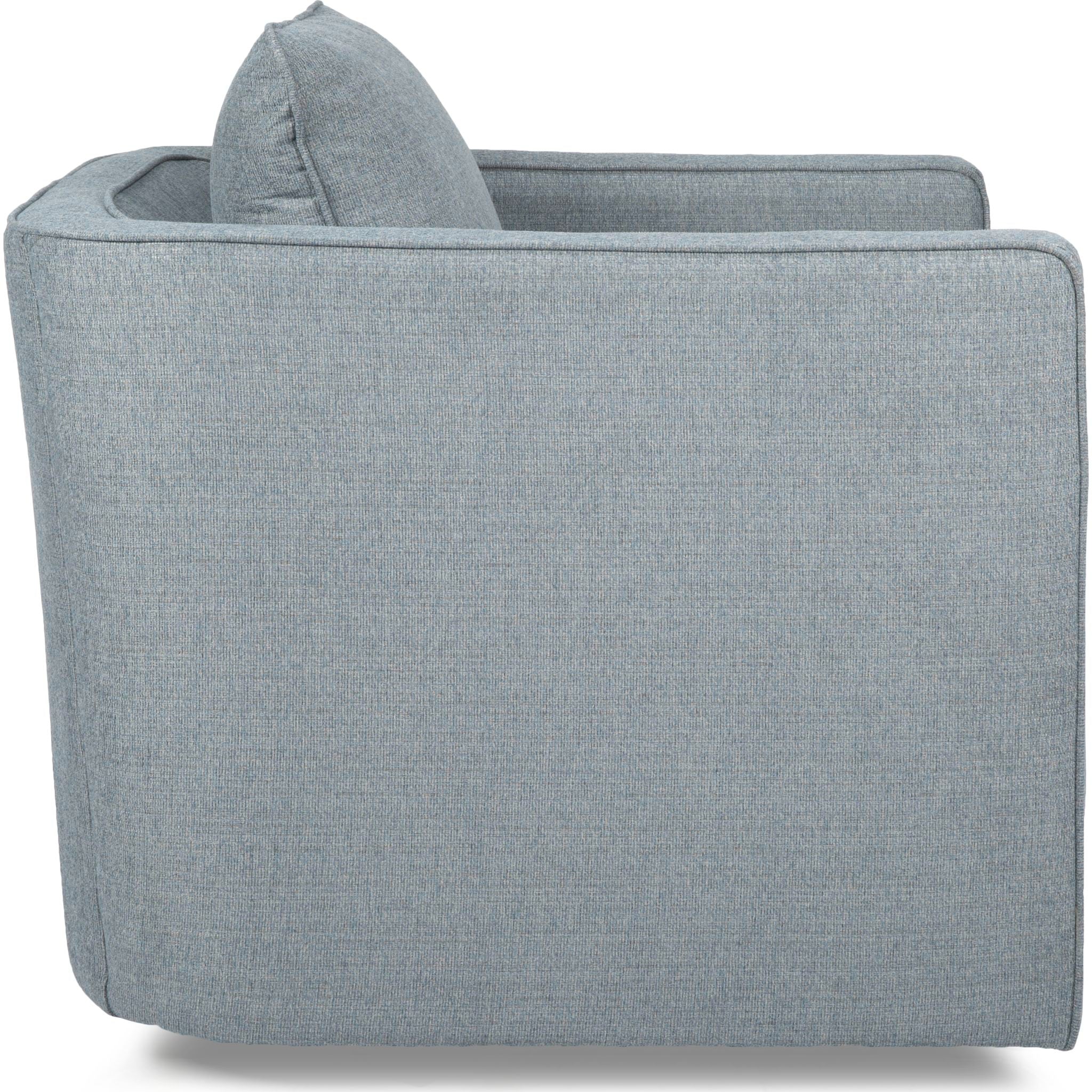 Bobbi Swivel Chair - Modern Velvet Accent Chair with 360° Rotation, Bombshell Sky Blue - Perfect for Living Room, Bedroom, or Home Office Decor