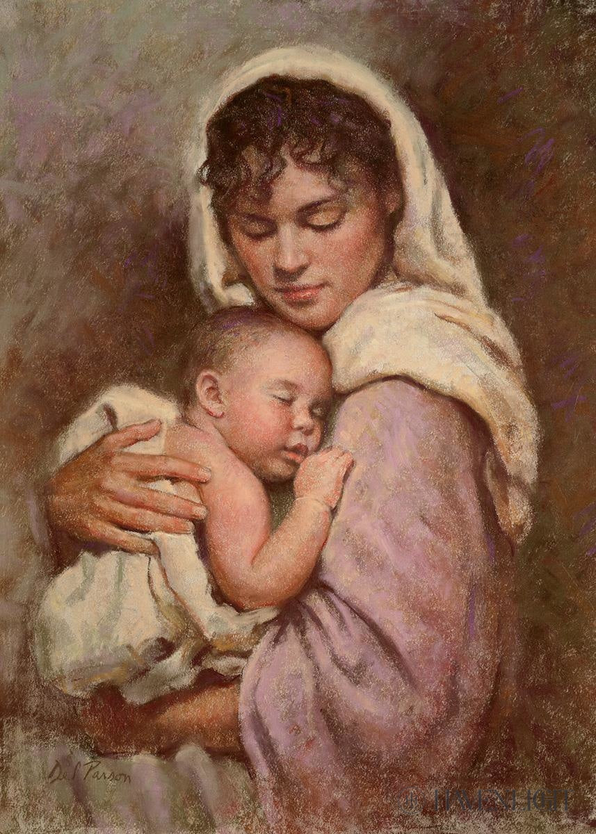 Mary S Son by Del Parson - Religious Wall Art Painting - Perfect for Home Decor, Church, and Sunday School Classroom