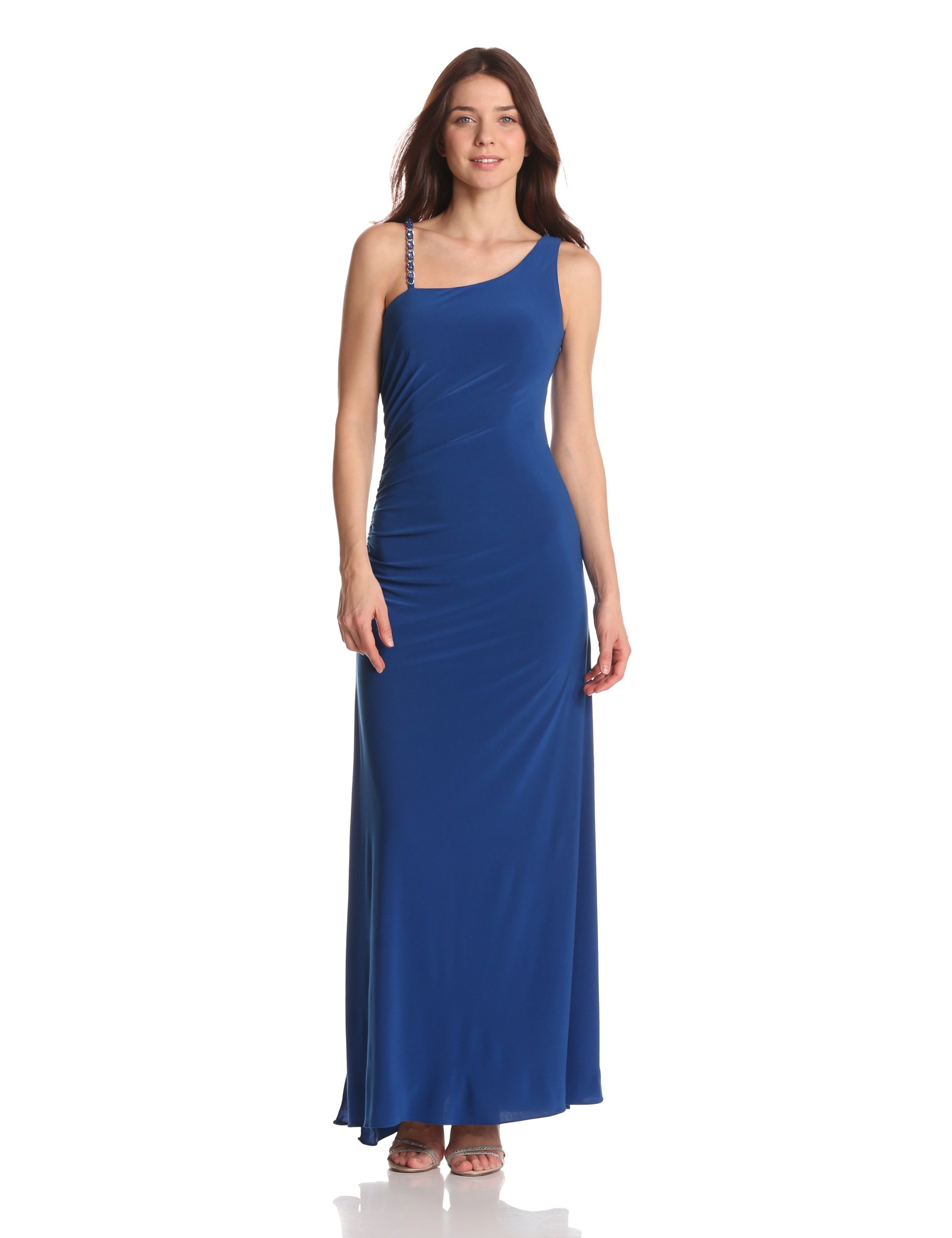 Adrianna Papell Hailey Women's Jersey Cutout Back Dress - Elegant Sleeveless Cocktail Party & Evening Gown for Weddings, Date Nights & Special Occasions