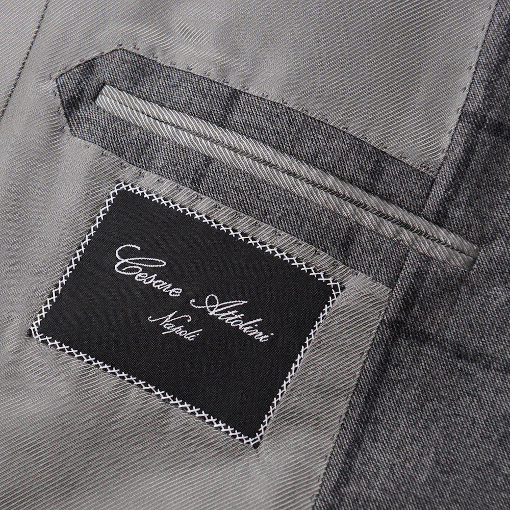 Cesare Attolini Gray Check Wool Cashmere Suit for Men | Luxury Italian Tailored Business Suit | Perfect for Weddings, Office & Formal Events
