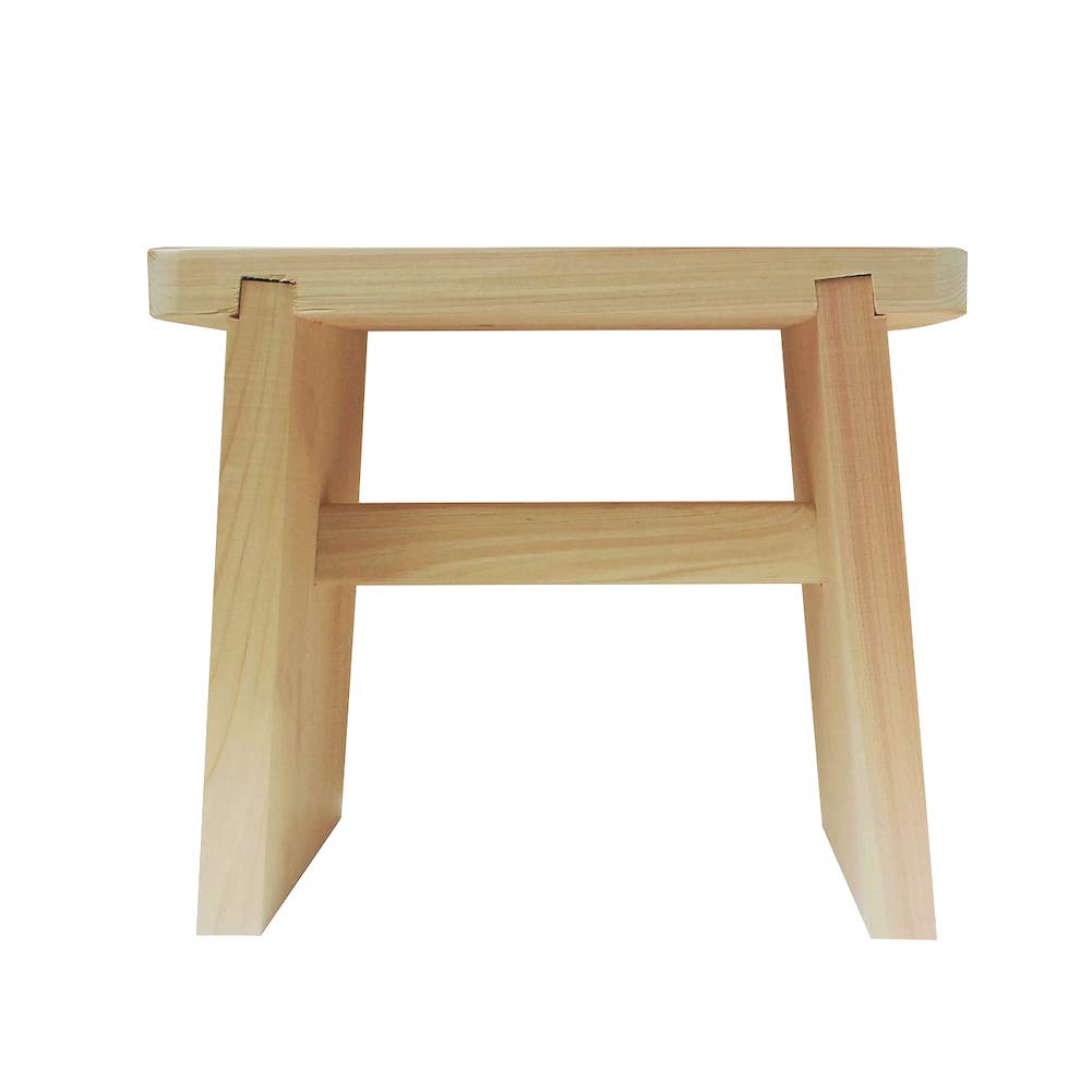 Premium Japanese Hinoki Wood Shower Stool - Natural Bath Seat for Spa, Sauna & Relaxation - Handcrafted Teak Shower Bench for Bathroom, Outdoor & Wellness Retreats