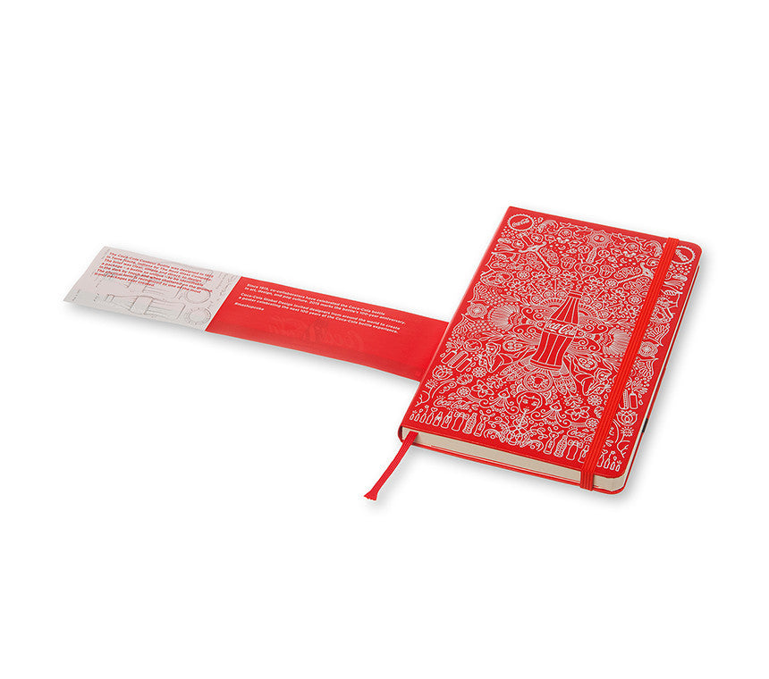 Moleskine Limited Edition Coca-Cola Themed Ruled Notebook - Red Hard Cover for Journaling, Sketching & Collectors
