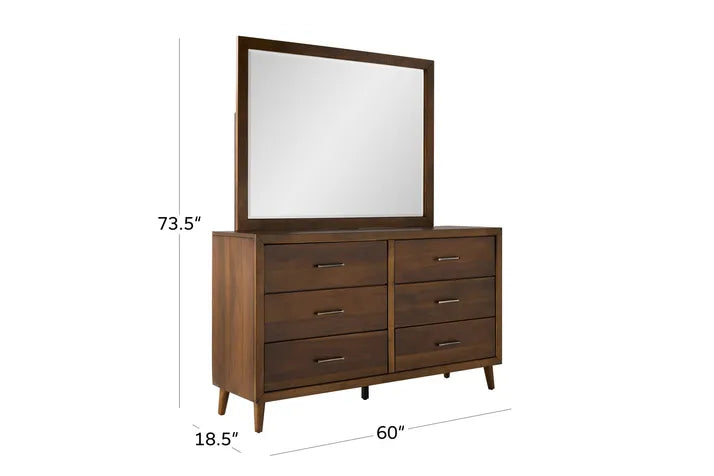 Stylish Mackenzie Dresser with Mirror - Modern Bedroom Furniture for Storage & Organization | Perfect for Home Decor & Bedroom Makeover