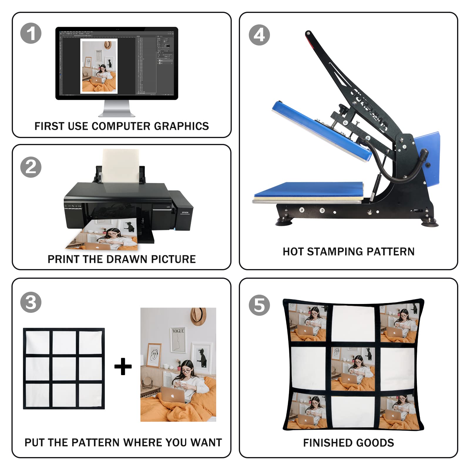 4 Pack Sublimation Blank Lattice Pillow Covers - 15.7x15.7 Inch DIY Cushion Cases for Heat Transfer Printing with Hidden Zipper (No Insert) - Perfect for Home Decor, Gifts & Custom Photo Pillows