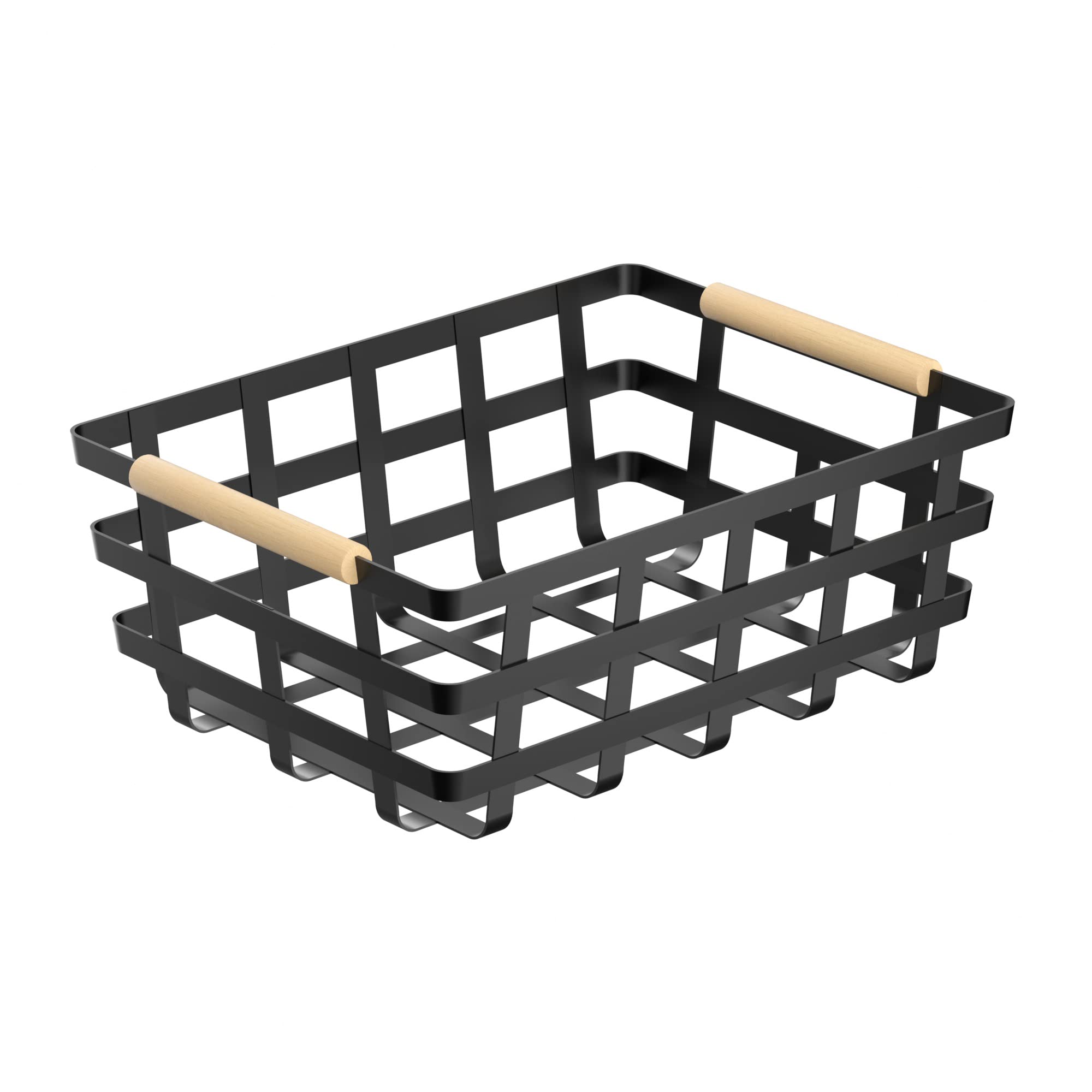 4-Pack Large Wire Metal Storage Baskets - Farmhouse Rustic Organizer for Pantry, Kitchen, Cabinets & Closet | Perfect for Home, Office & Farmhouse Decor