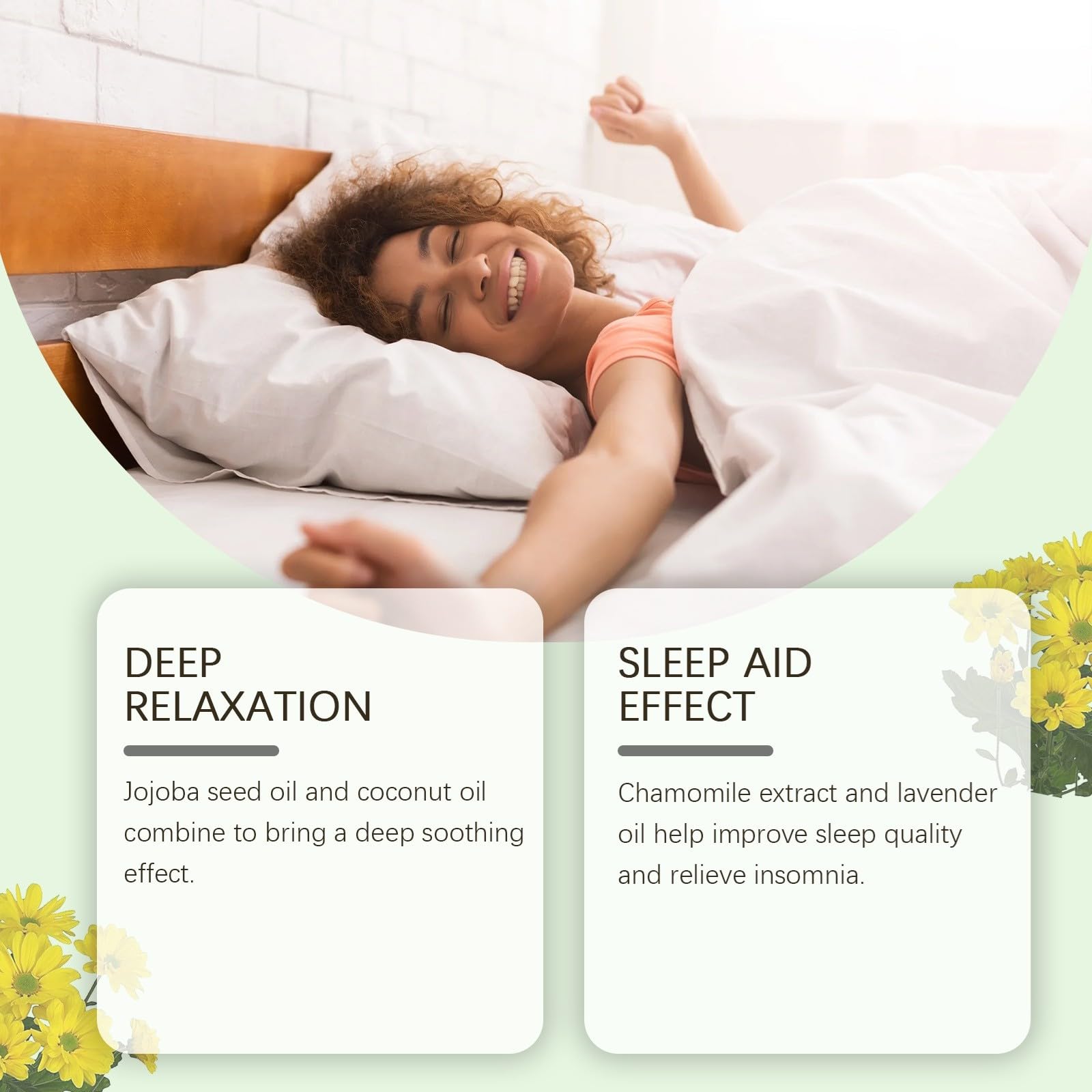 Organic Chamomile Sleep Oil for Relaxation & Deep Sleep - Hydrating & Moisturizing Body Oil with Aromatherapy Benefits - Perfect for Nighttime Skin Care & Stress Relief Before Bed