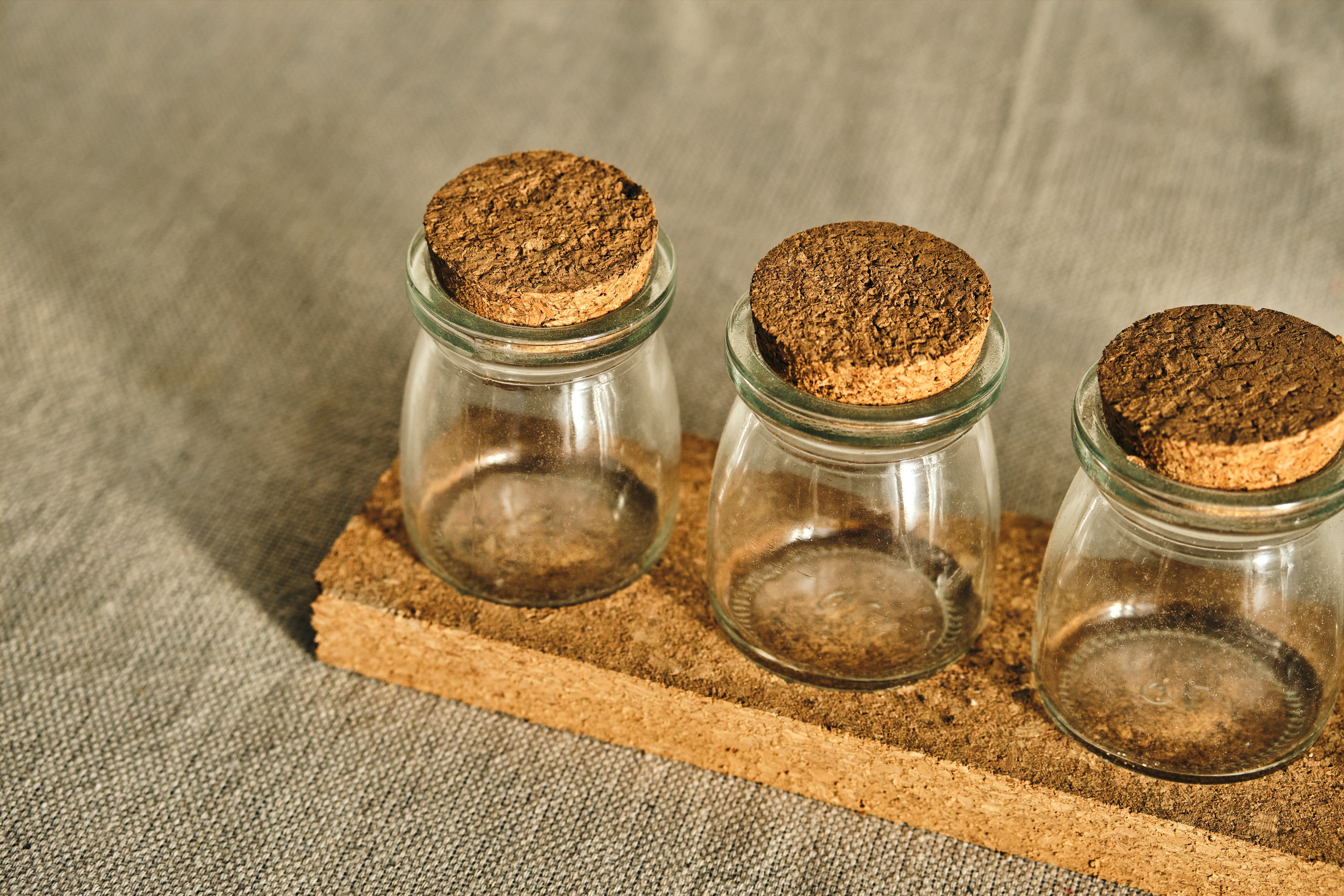 Premium Cork & Glass Spice Rack Organizer - 12 Jars with Wooden Stand for Kitchen Countertop, Pantry & Dining Room Storage - Perfect for Herbs, Seasonings & Spices