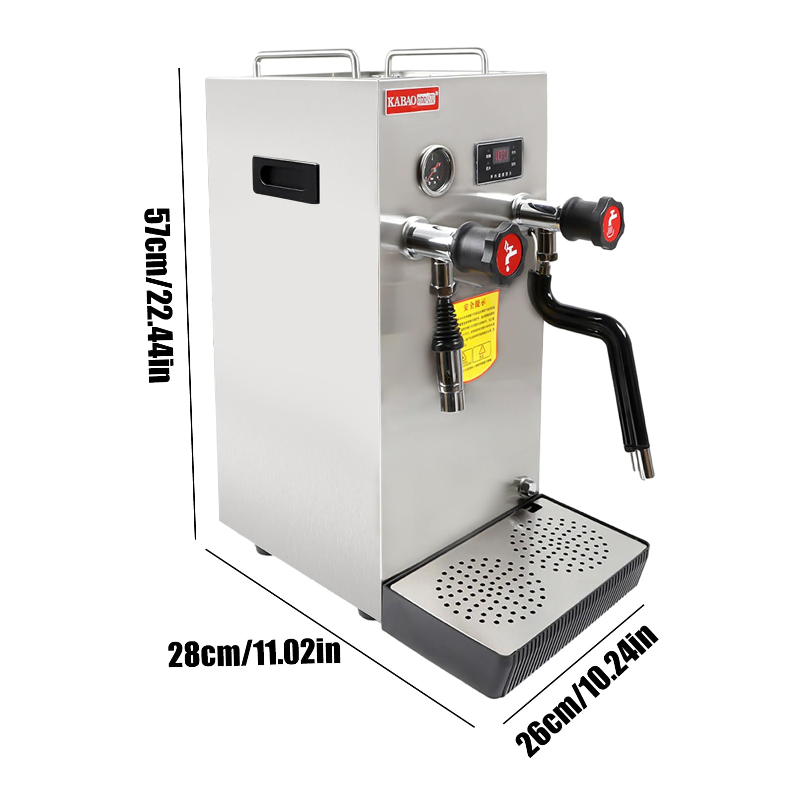 8L Commercial Multi-Purpose Milk Frother - Full Automatic Electric Milk Foam Maker with Steam Boiling & LCD Display - Perfect for Espresso, Coffee, Tea in Cafes, Dessert Shops & Hotels (US Stock, Fast Shipping)