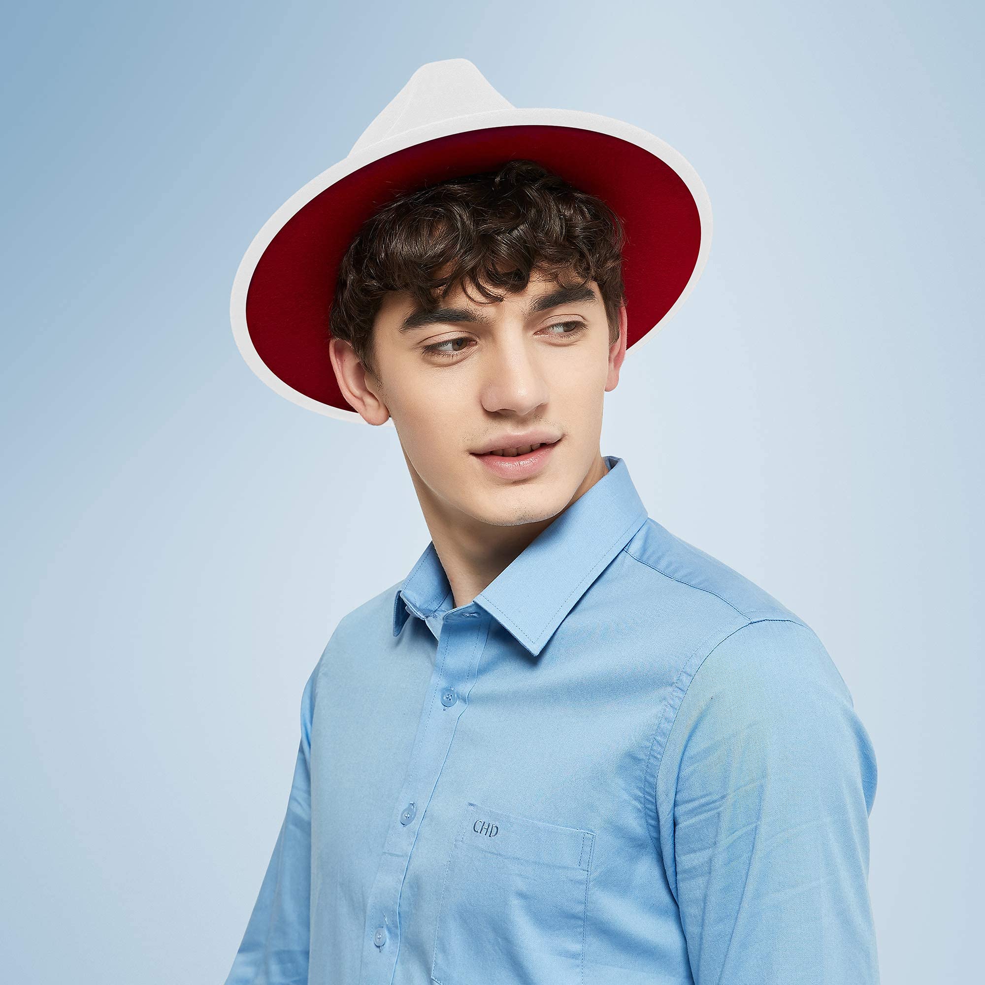 Stylish Fedora Hats for Men & Women - Wide Brim Felt Dress Hat with Belt Buckle | Classic Panama Hat for Outdoor Events, Weddings & Fashion Accessories