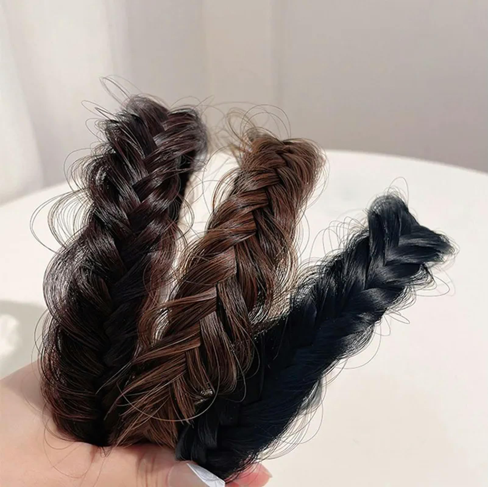 Stylish Women's Synthetic Wig Headbands - Twist Braided Hair Bands Fashion Accessories for Parties & Daily Wear | Stretchy & Comfortable Headwear for Women