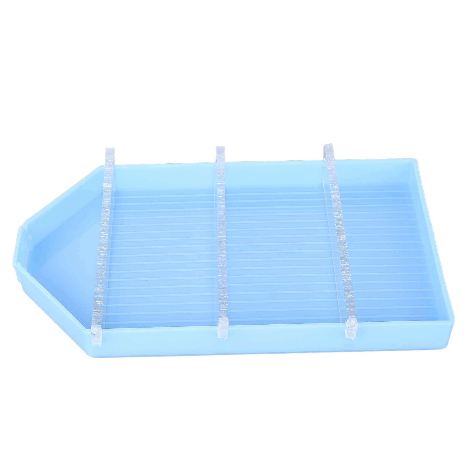 Bead Sorting Trays - 3 Pack Transparent Plastic Painting Organizer with Brush | DIY Art & Craft Supplies for Jewelry Making, Nail Art, Resin Projects (Blue)