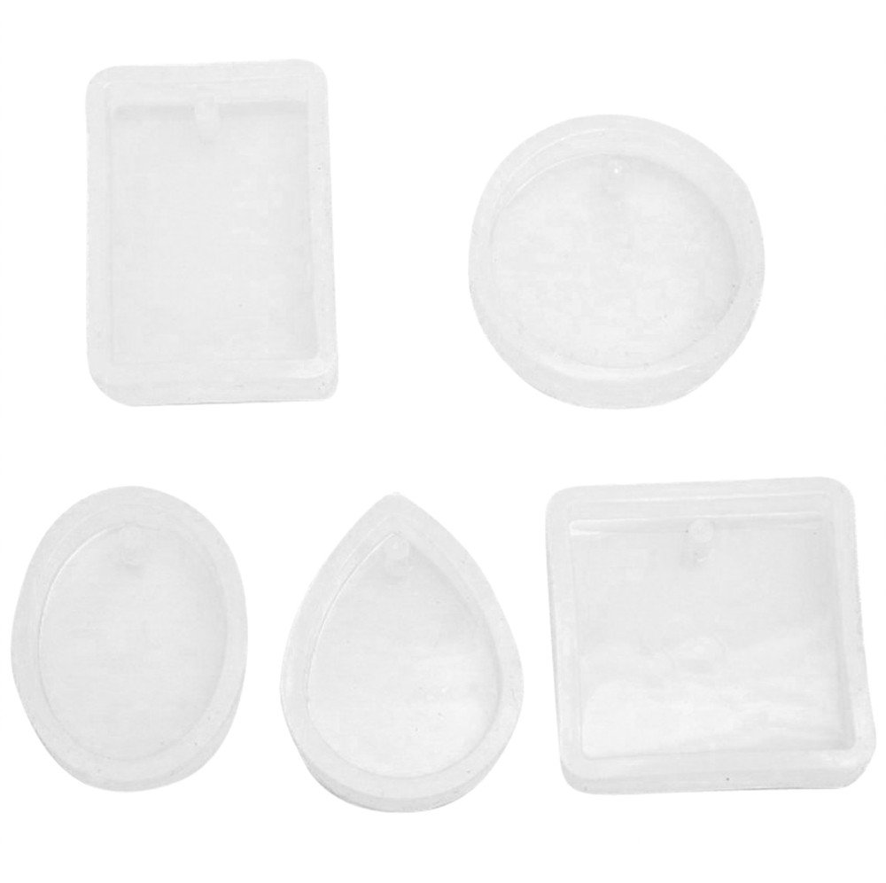 Amikadom 1 Set Silicone Pendant Mold for Resin Crafting - DIY Epoxy Jewelry Making Tools - Perfect for Handmade Necklaces, Earrings, and Keychains (Set IA8)