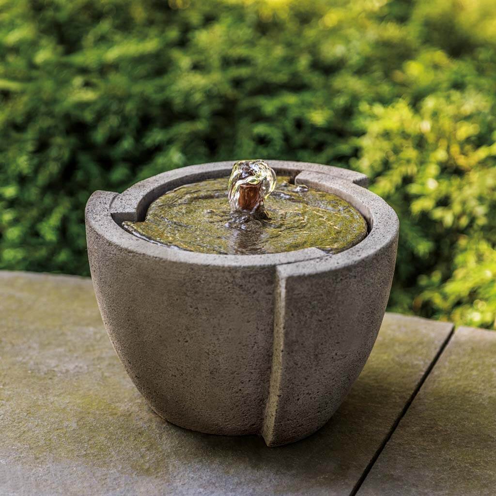 Campania International M Series Modern Outdoor Water Fountain - Elegant Garden Decor for Patio, Yard, and Landscape Design