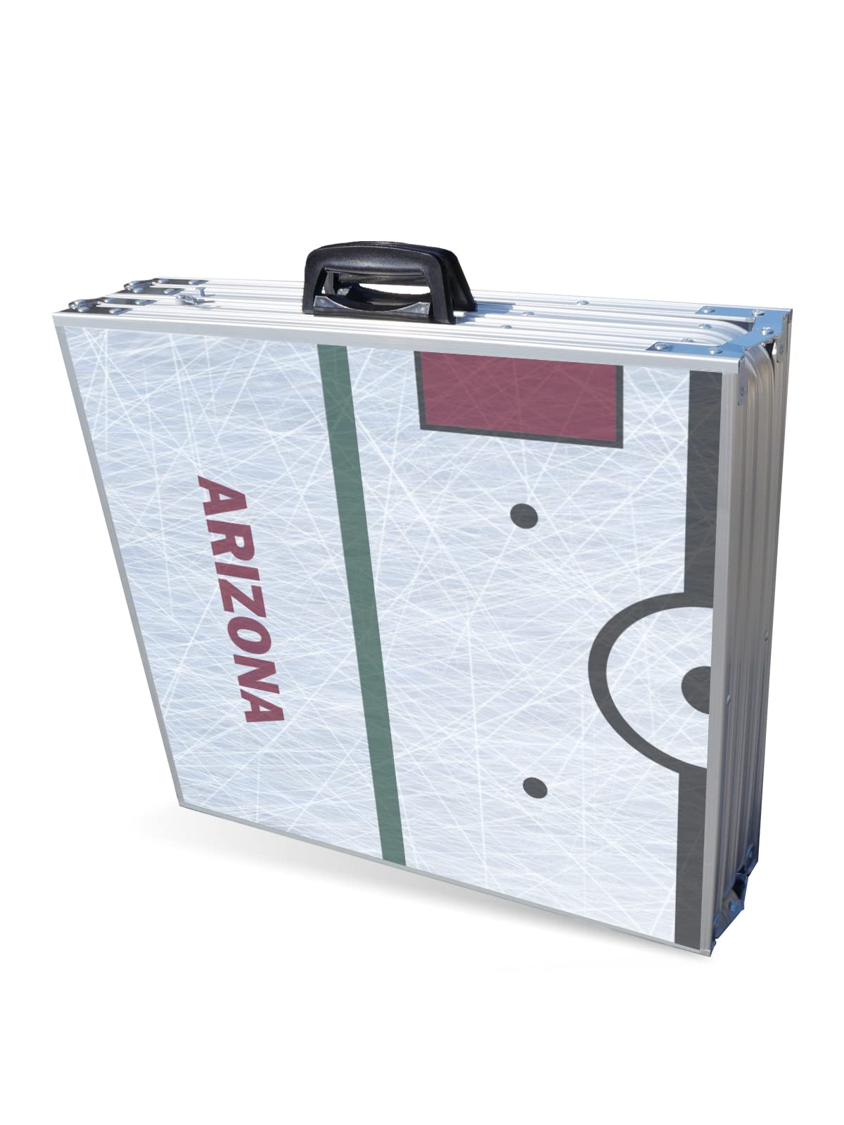 8-Foot Folding Portable Beer Pong Table with LED Lights & Optional Cup Holders - Arizona Hockey Rink Design for Outdoor Parties, Tailgates & College Events (Multiple Models Available)