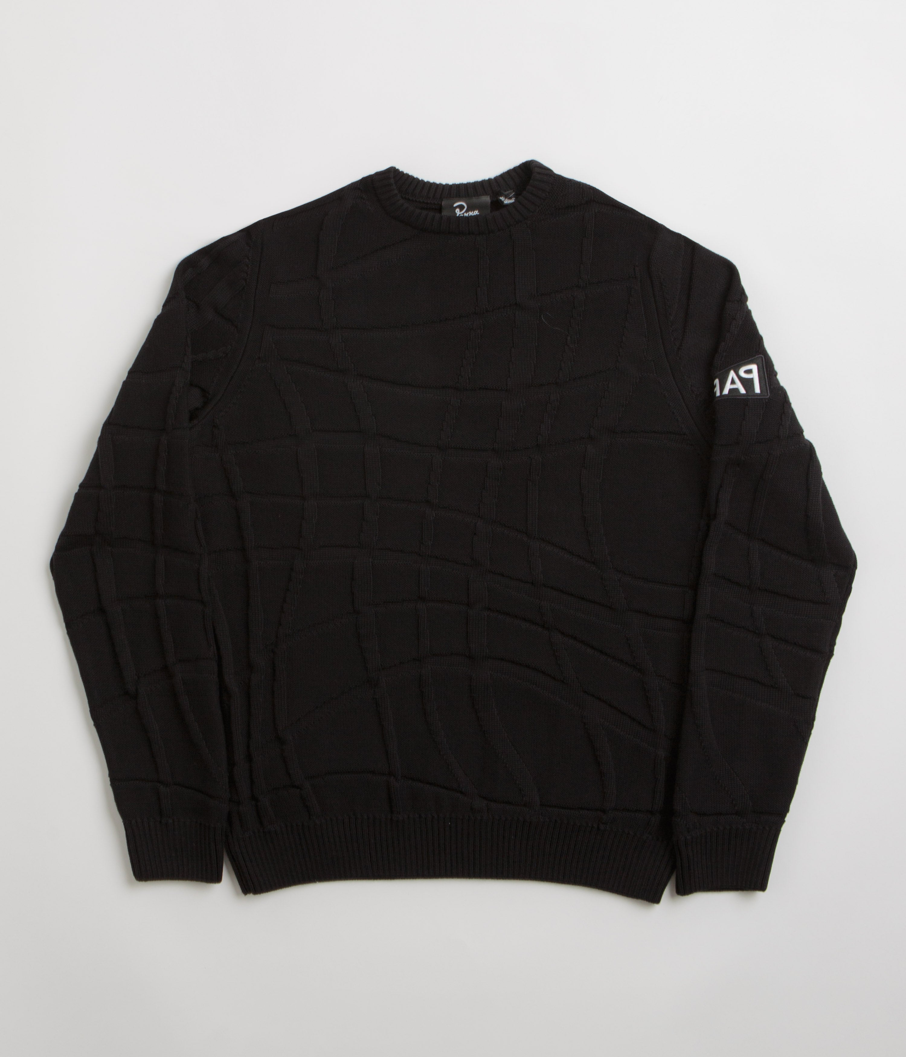 Parra Abstract Village Knitted Sweatshirt - Black | Cozy Pullover for Casual Wear & Street Style Fashion