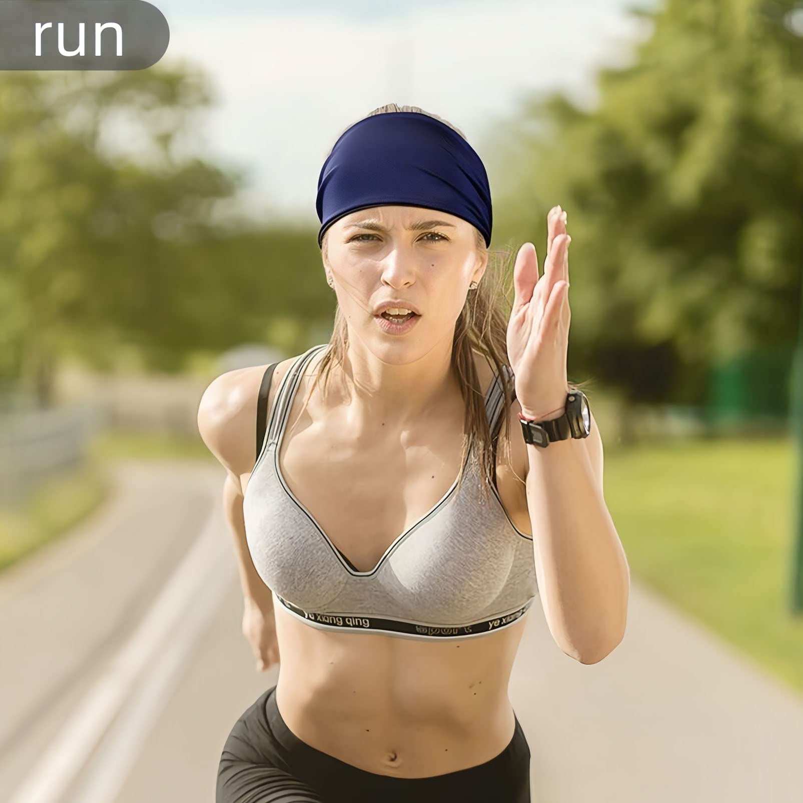 Super Soft Women's Headbands - Non-Slip Yoga & Running Sweatband, Thick Elastic Sports Hair Bands for Workouts, Gym, Tennis & Daily Fashion Wear
