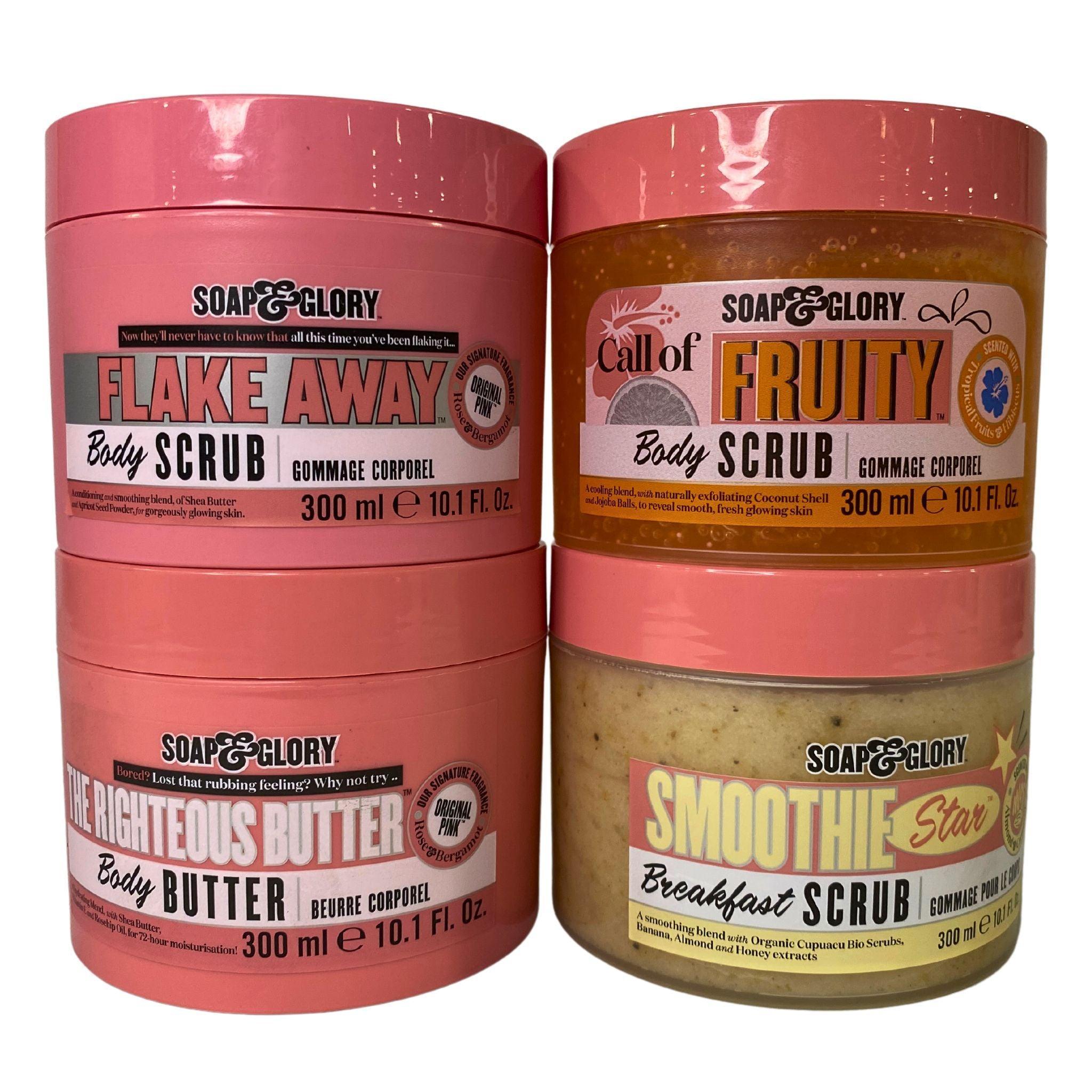 Soap & Glory Body Scrubs & Butters - 10.1OZ (40 Pcs Lot) - Exfoliating & Moisturizing Set for Smooth Skin - Perfect for Spa Day, Gift Sets & Self Care Routine