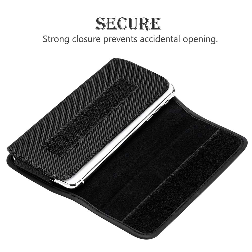 Tactical Belt Holster Pouch for Apple iPhone 12 Mini/6/6s/7/8 & Unimax UMX U683CL - Rugged Canvas Phone Case Holder with Belt Clip Loops (5.78