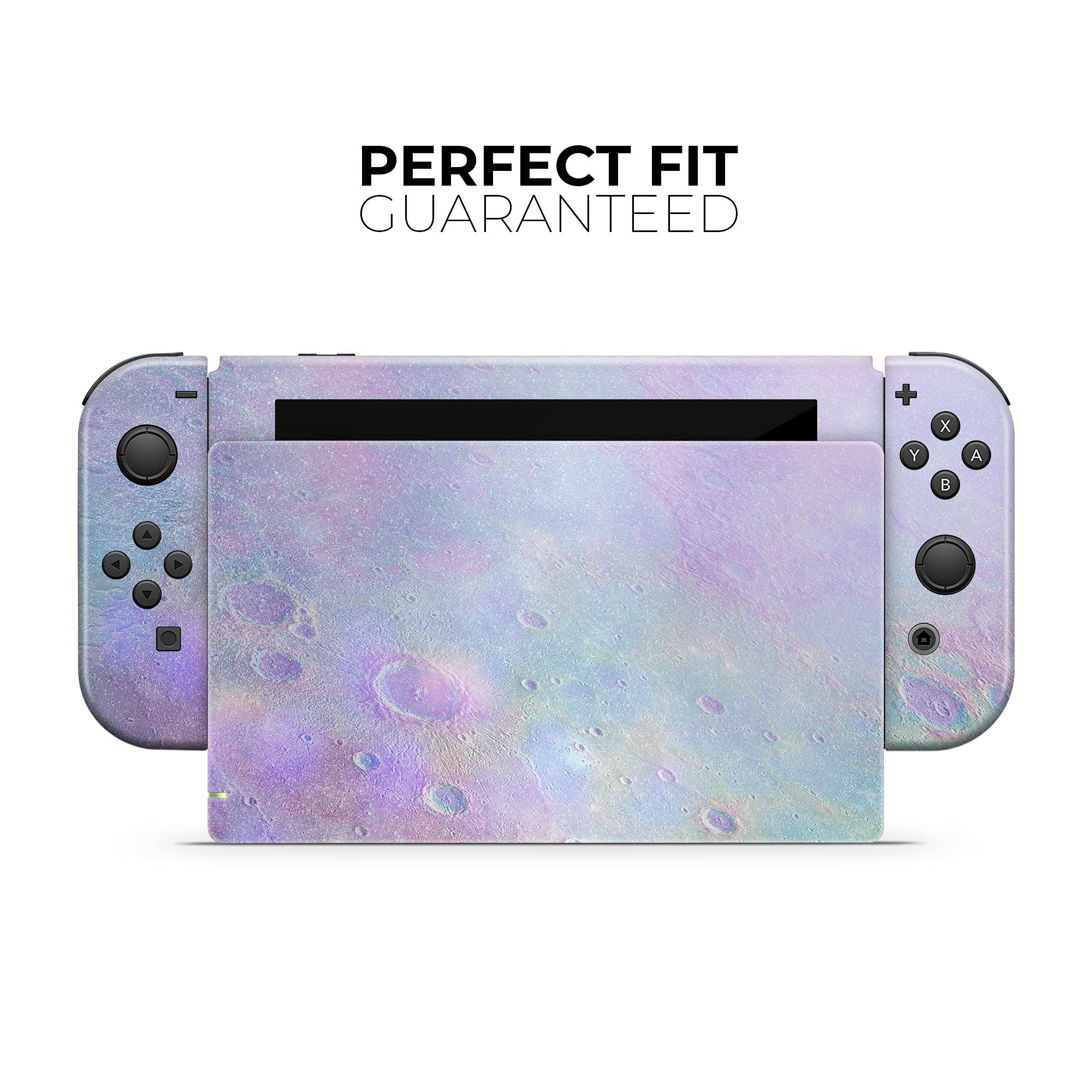 Nintendo Switch Pro Controller Skin - Removable Vinyl Wrap Cover with Tie-Dye Cratered Moon Design | Scratch-Resistant Protective Decal | Perfect for Gaming Protection & Customization