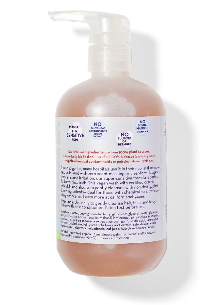 Fragrance-Free Super Sensitive Shampoo & Body Wash for Babies & Adults - Gentle Cleansing for Sensitive Skin, Eczema & Allergies - Perfect for Daily Bath & Shower Routine