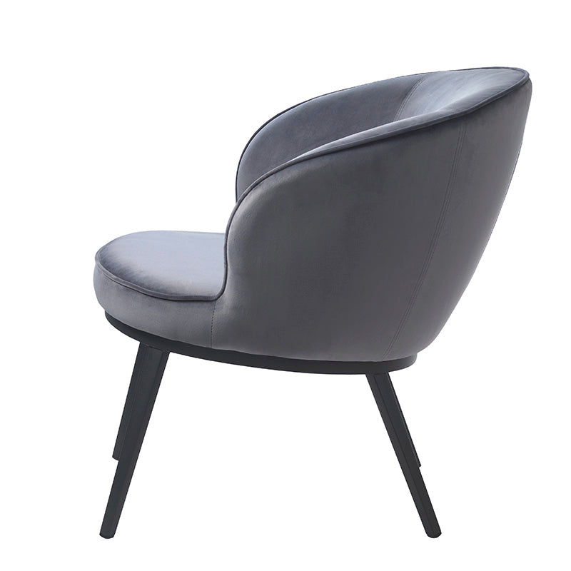 GAIN Lounge Chair - Modern Steel Grey Accent Chair for Living Room, Bedroom & Office - Comfortable Reading & Relaxation Chair with Sturdy Frame