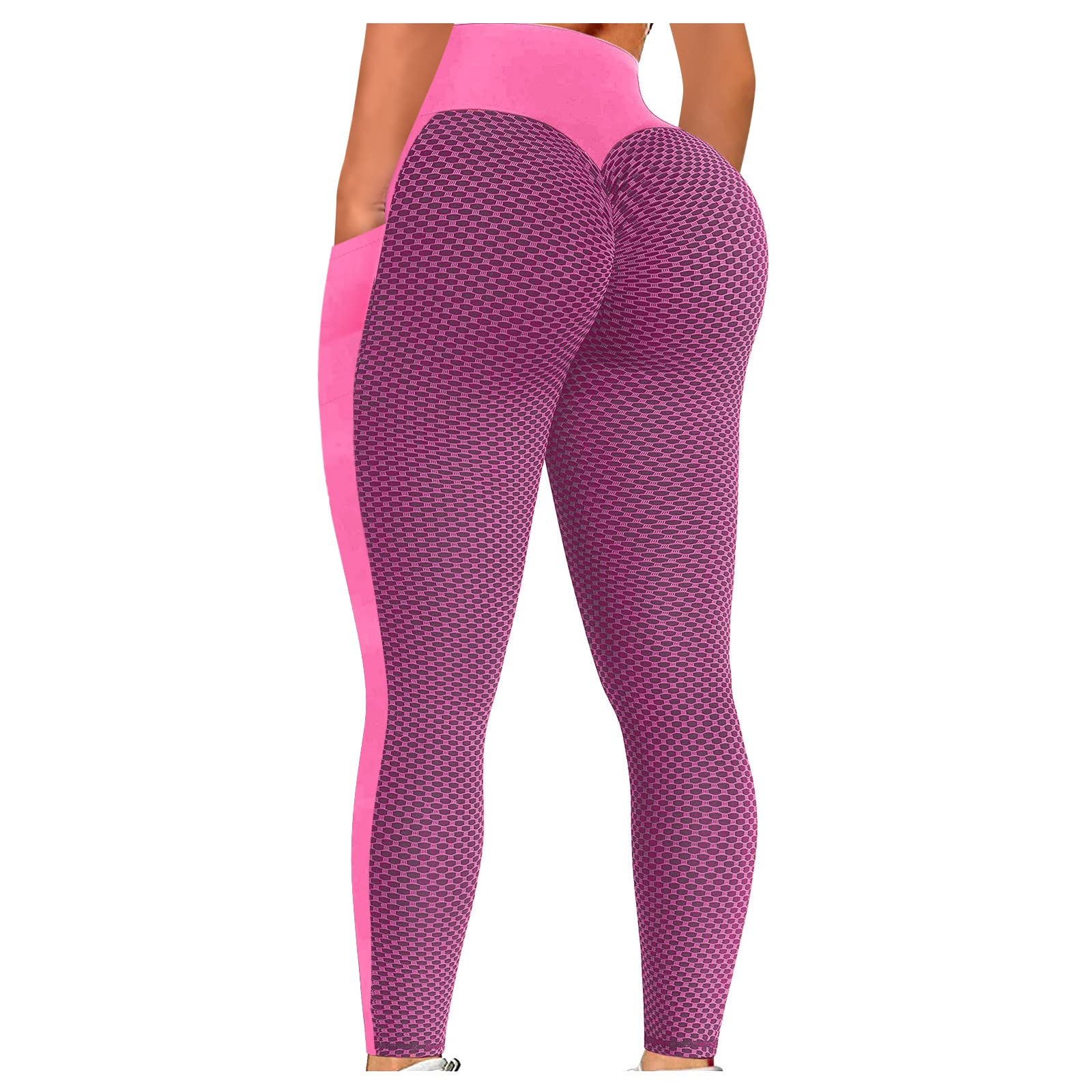 SNGSHJ Women's Plus Size High Waist Yoga Leggings with Pockets - Tummy Control & Butt Lifting Compression Workout Pants for Gym, Running & Everyday Wear