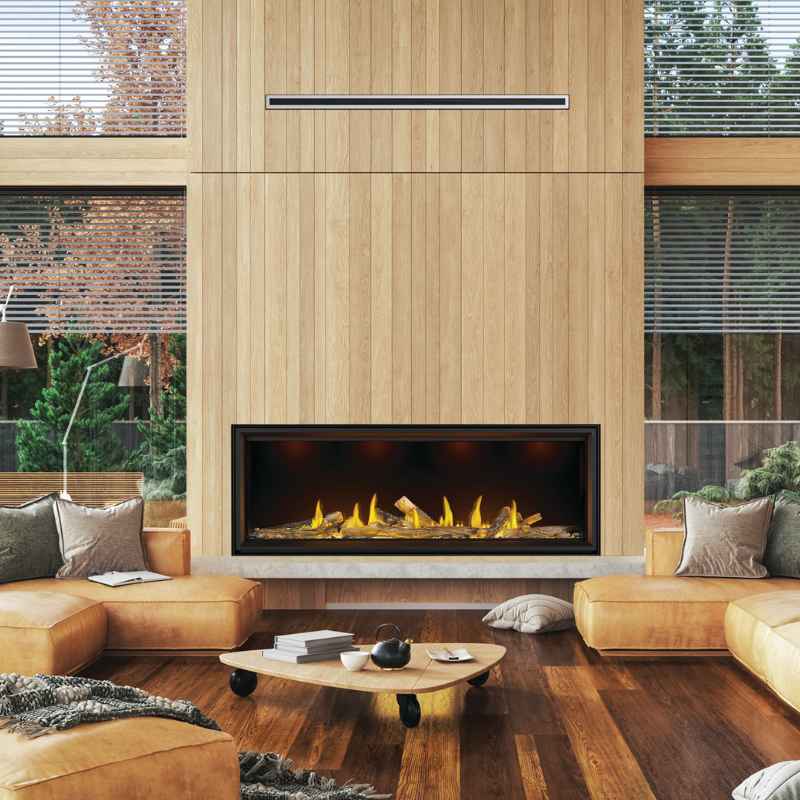 Napoleon TLV74N Tall Vector 74 Linear Direct Vent Gas Fireplace - Modern Heating Solution for Living Rooms & Patios