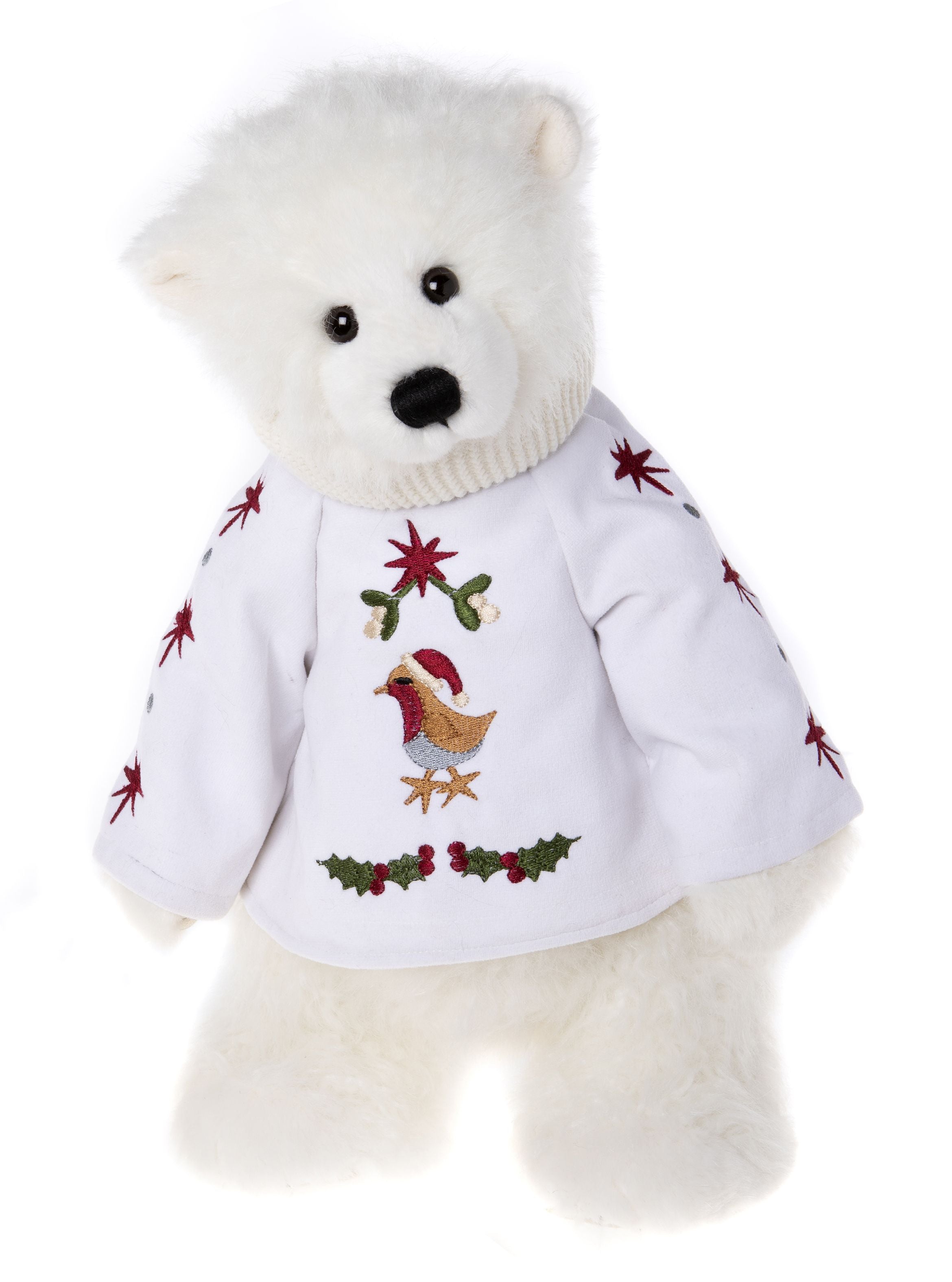 Charlie Bear Holly Jolly - Adorable Plush Teddy Bear for Christmas Gifts & Holiday Decorations | Perfect for Kids' Stocking Stuffers, Christmas Tree Ornaments & Cozy Home Decor