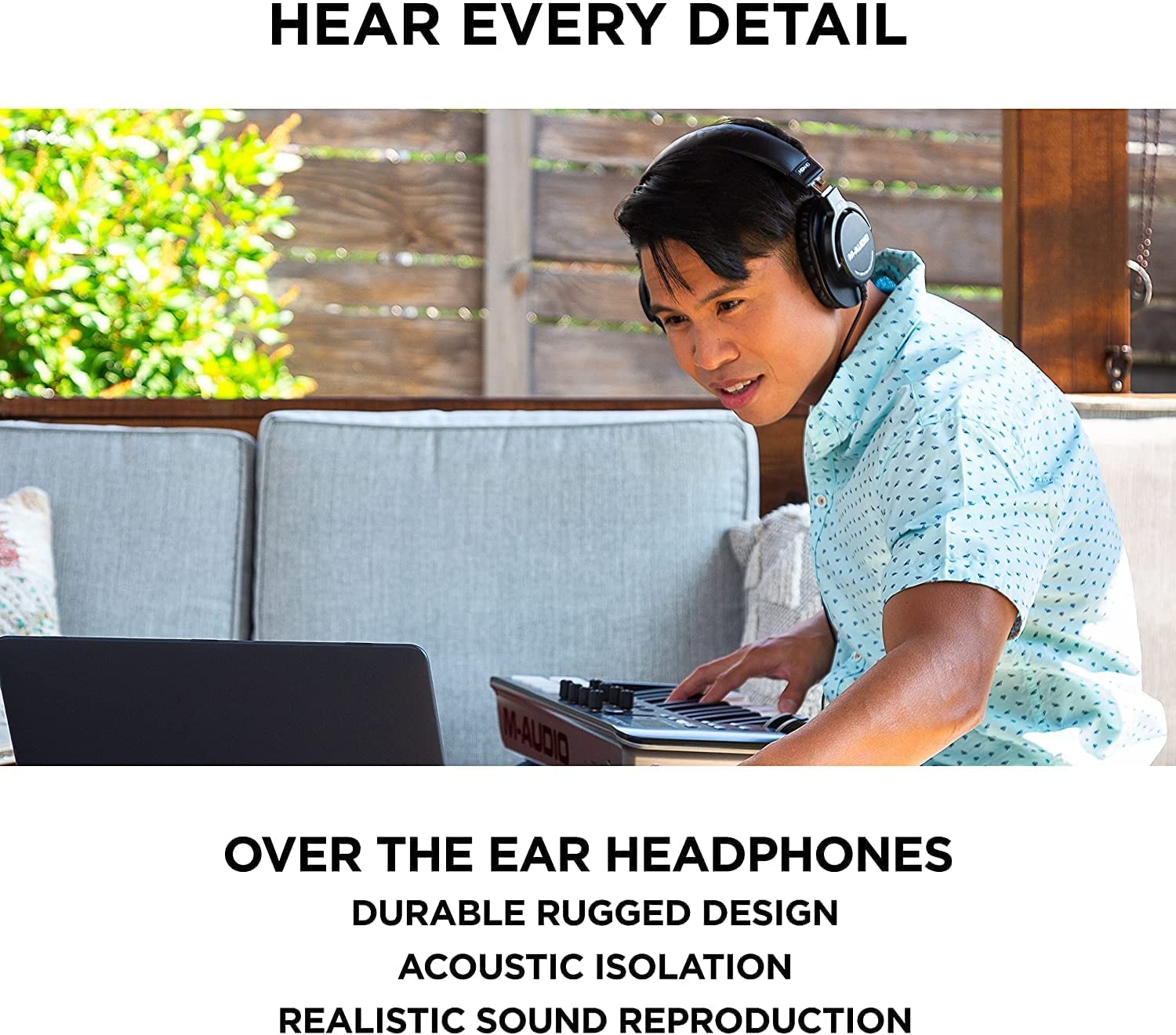 M-Audio AIR 192|4 USB Audio Interface & HDH40 Studio Headphones Bundle - Professional Recording Equipment for Instruments, Vocals, Podcasting, Streaming & Home Studio Use - Perfect for Musicians, Podcasters & Content Creators