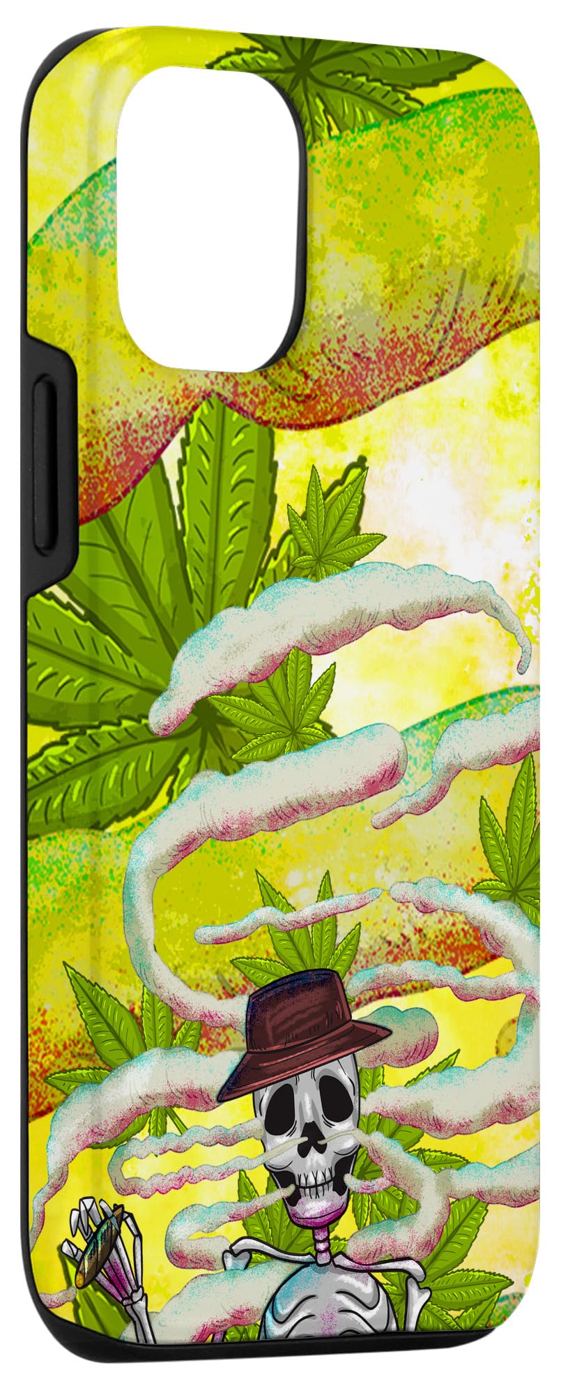 iPhone 12/12 Pro Skeleton Design Phone Case - Unique 420 Stoner Gift for Cannabis Enthusiasts - Perfect for Parties, Festivals & Smoking Sessions