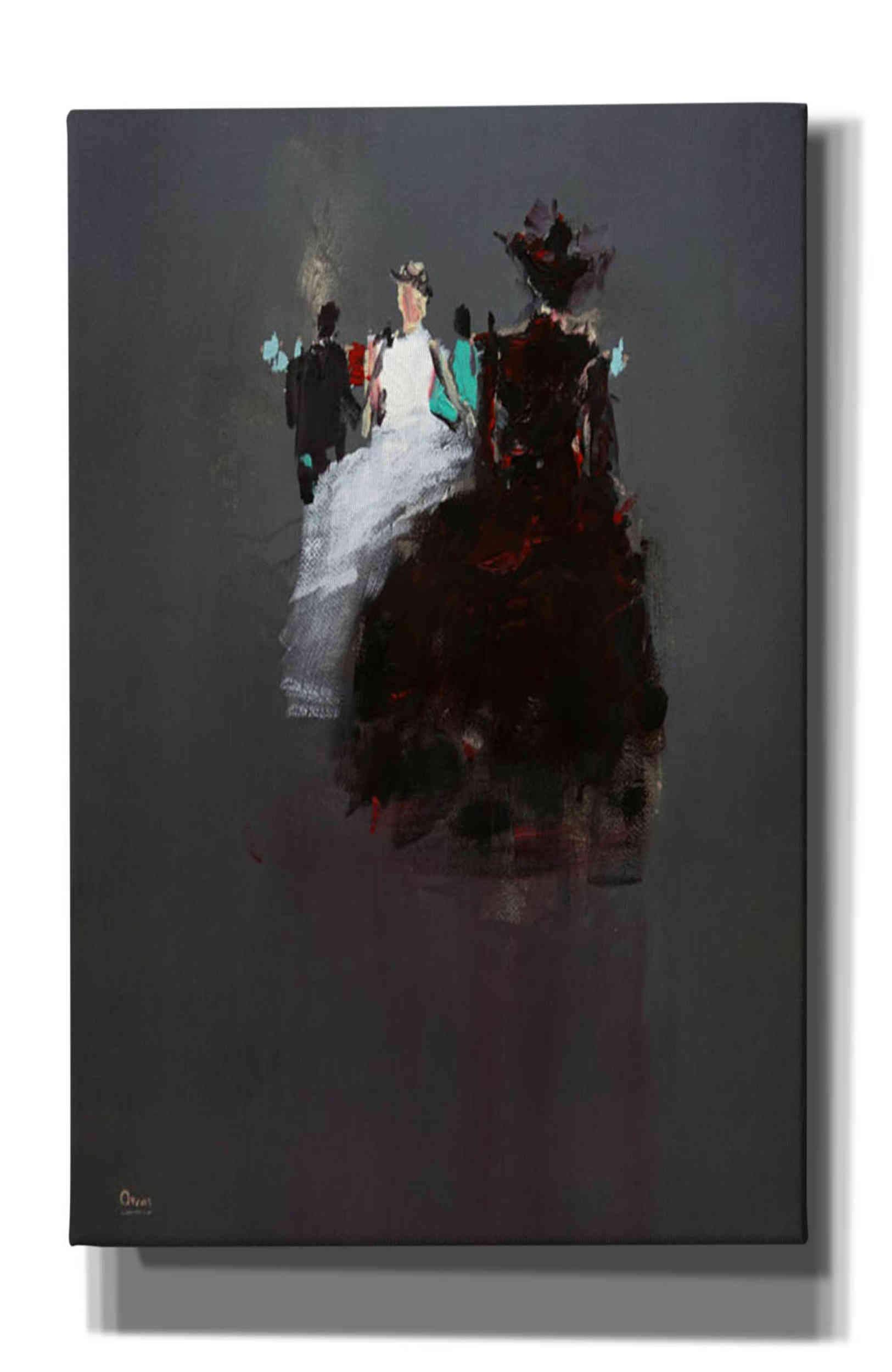 Oscar Alvarez Pardo 'Gathering' Canvas Wall Art - 26x40 Inch Modern Abstract Painting for Living Room, Bedroom & Office Decor