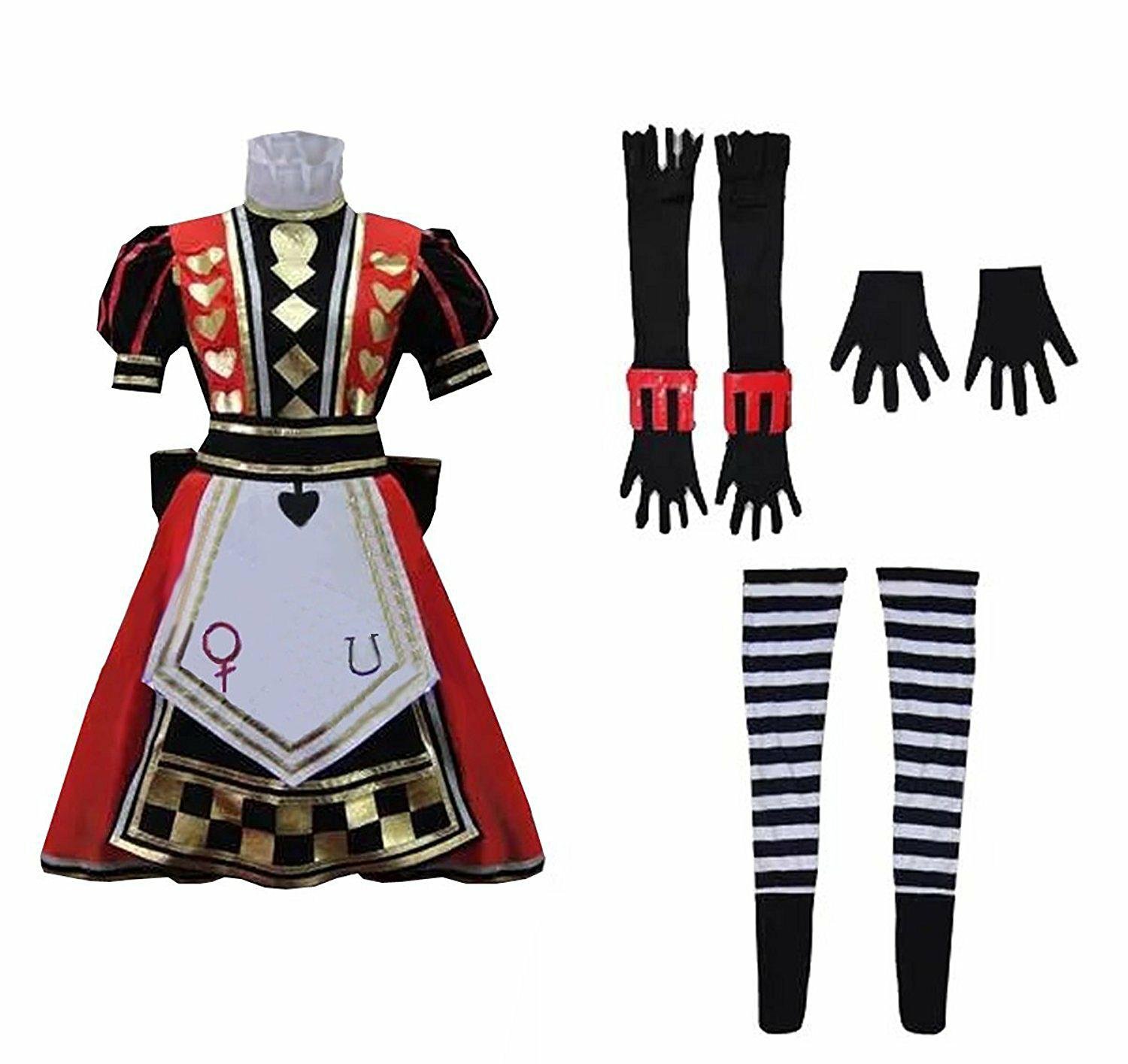 LYLAS Women's Royal Suit Poker Red Cosplay Dress - Perfect for Halloween, Cosplay Events, Themed Parties & Costume Contests