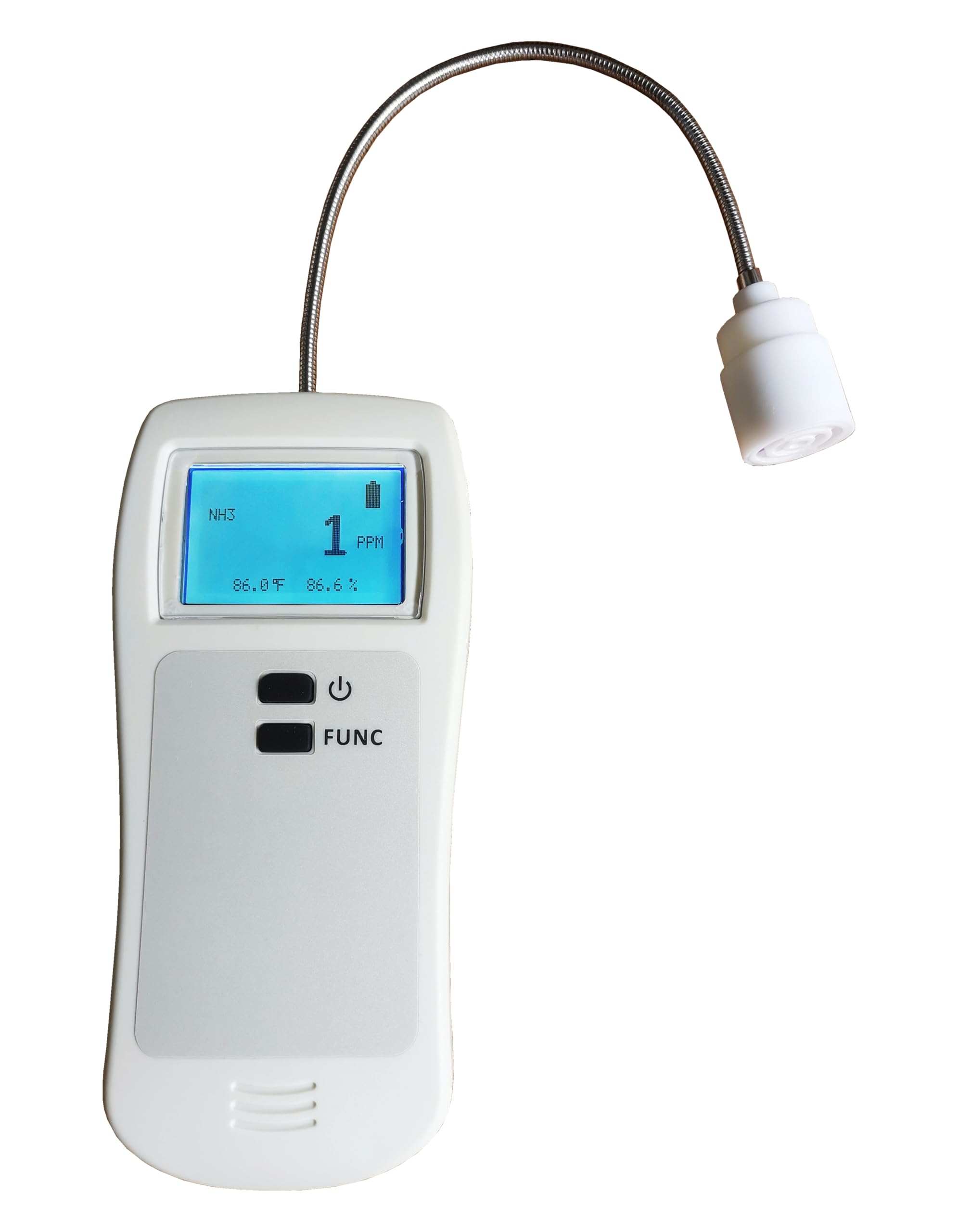 Portable NH3 Gas Detector with Bendable Gooseneck - Handheld Ammonia Leak Detector 0-500 PPM, Sound & Light Alarm for Industrial Safety & Home Use