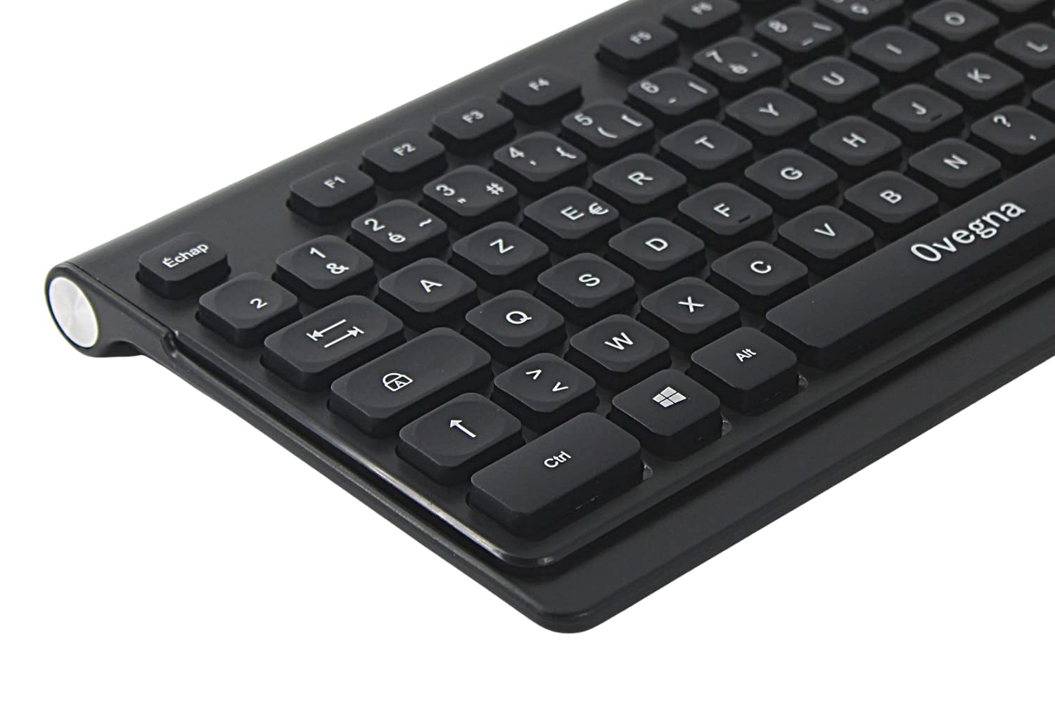 Ovegna K20 Wireless Keyboard and Mouse Combo, 2.4Ghz, AZERTY Layout for PC, Mac, Laptop, Smart TV, Mini PC, Raspberry Pi - Compatible with Windows, Linux, MacOS, Android - Perfect for Home Office, Gaming & Media Center Setup